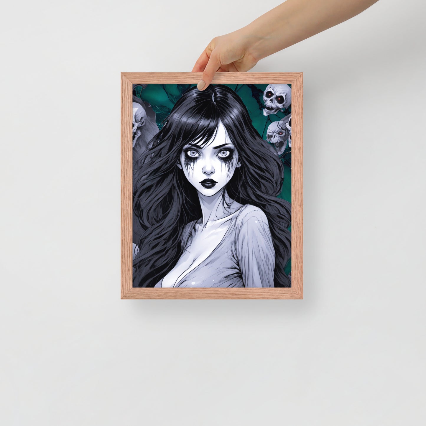 BW Marble V11 Framed Poster