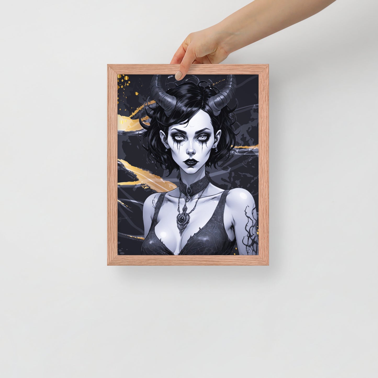 BW Marble V9 Framed Poster