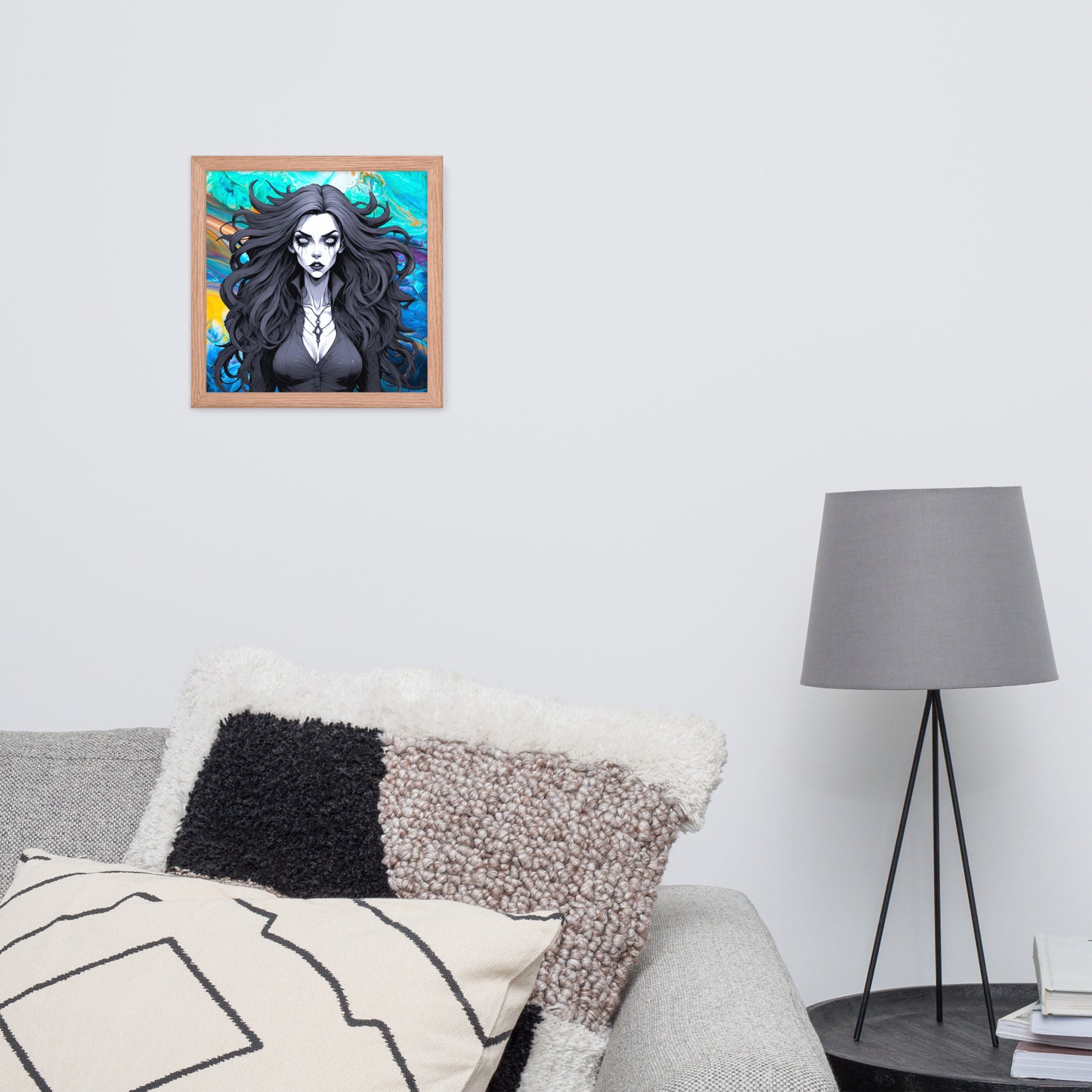 BW Marble V28 Framed Poster