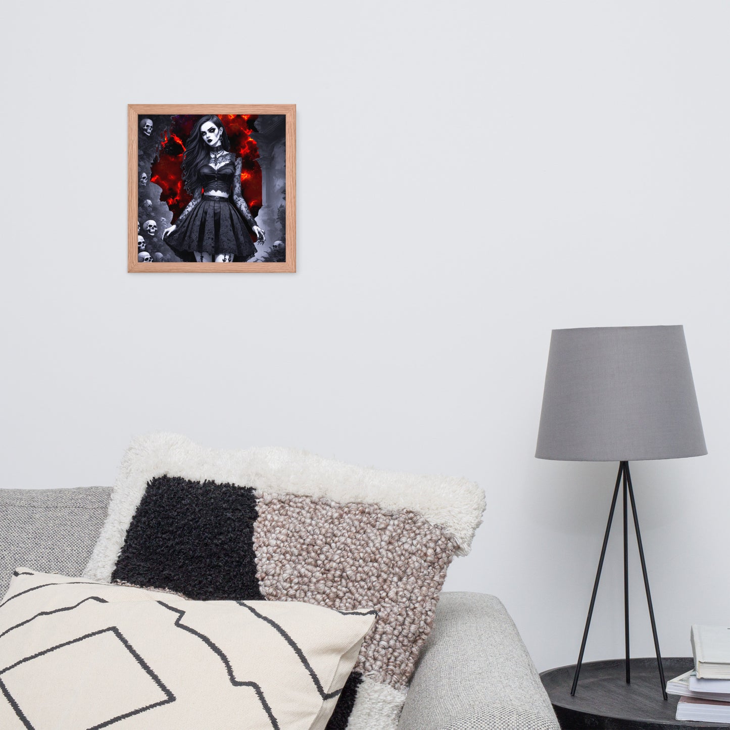 BW Marble V16 Framed Poster