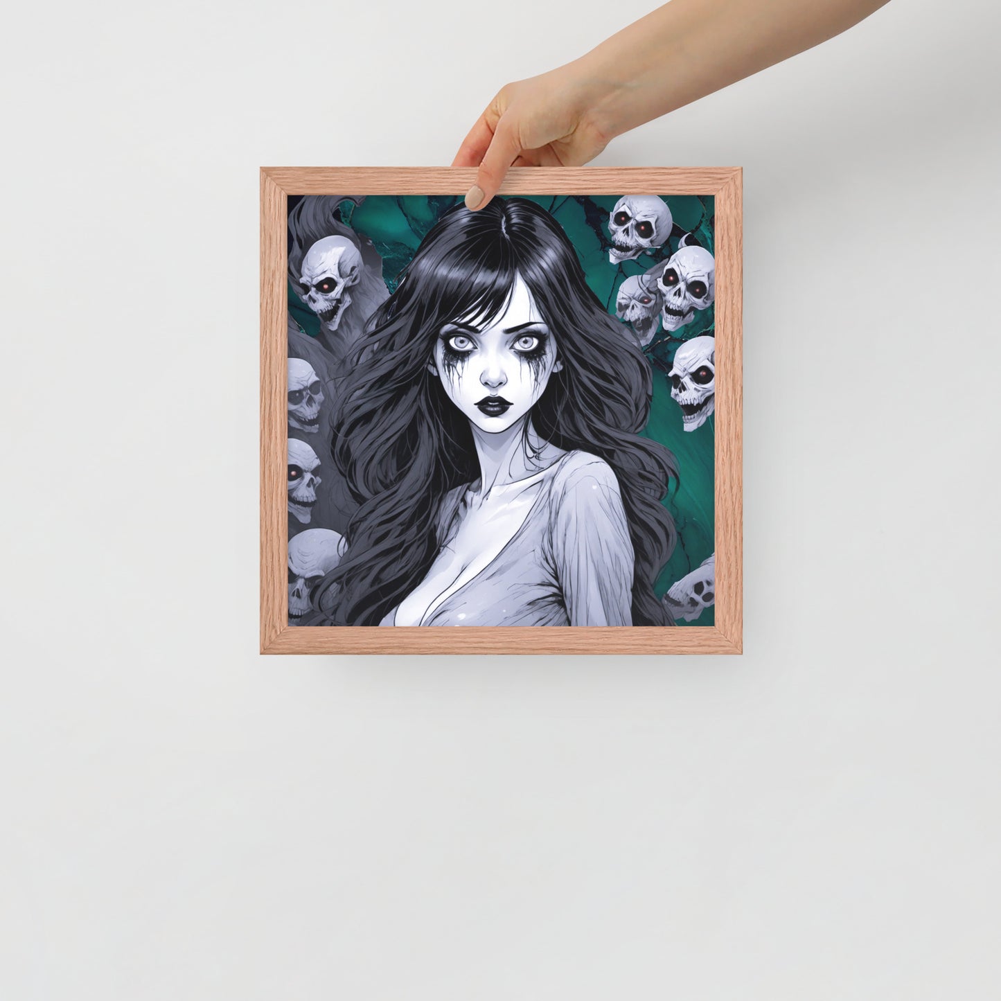 BW Marble V11 Framed Poster
