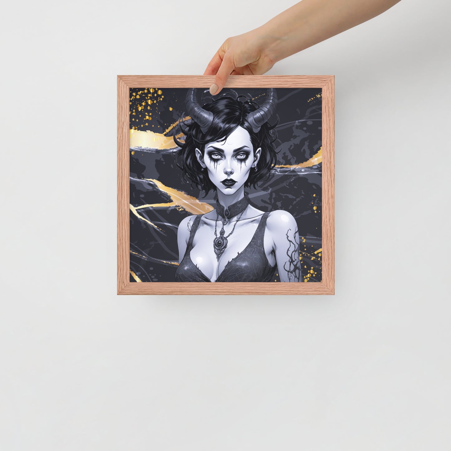 BW Marble V9 Framed Poster