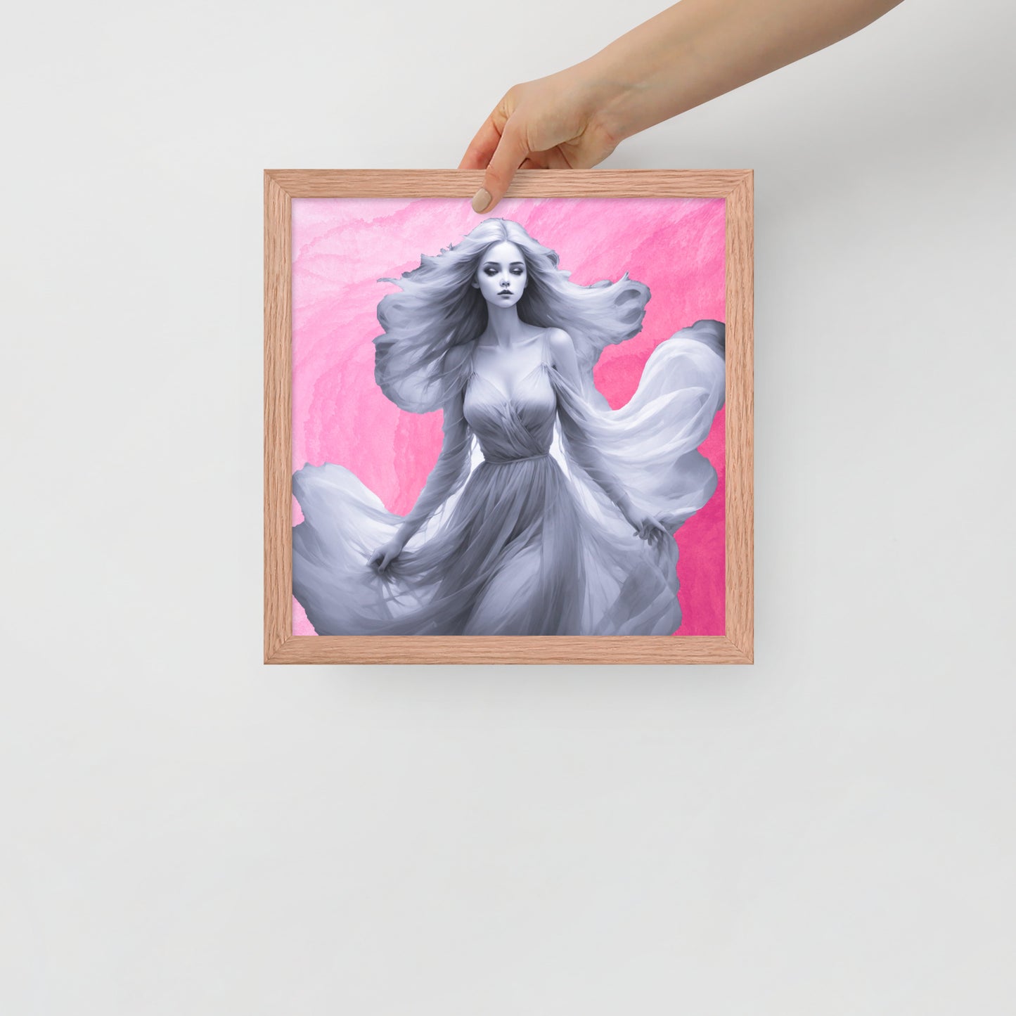 BW Marble V8 Framed Poster