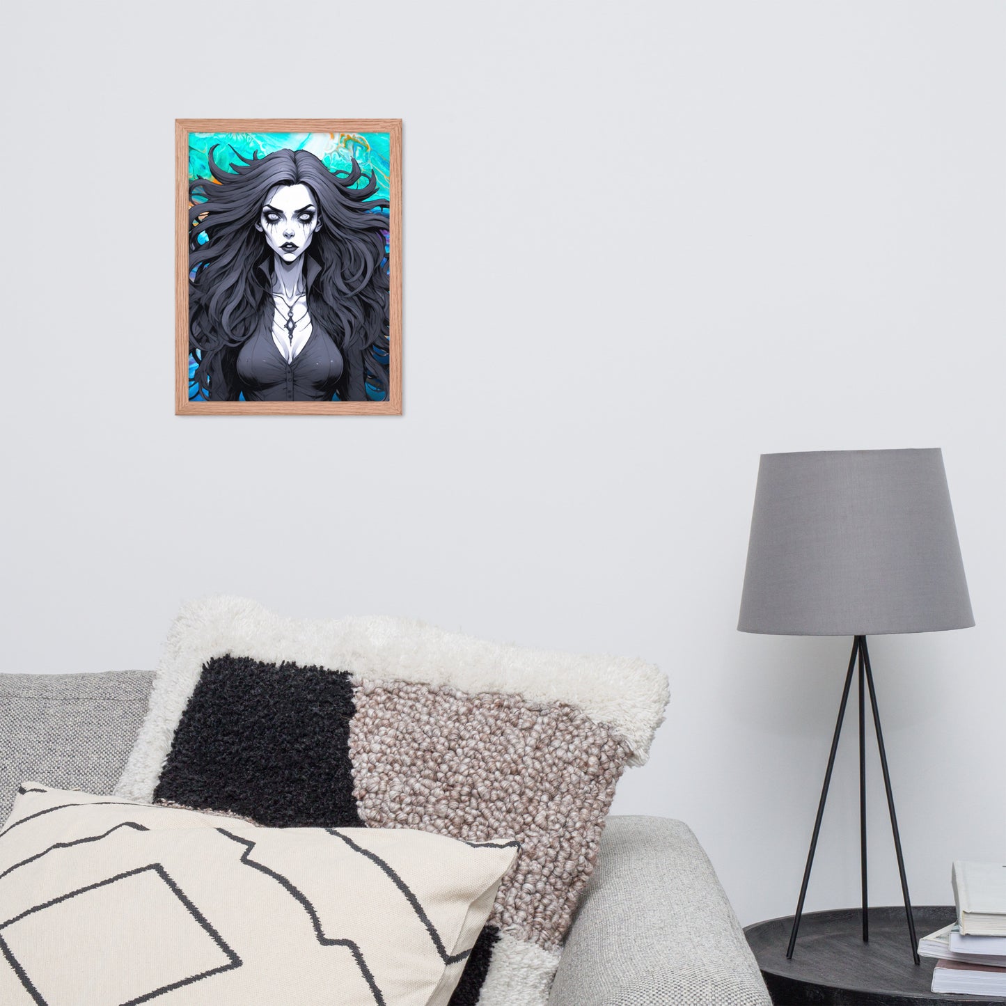 BW Marble V28 Framed Poster