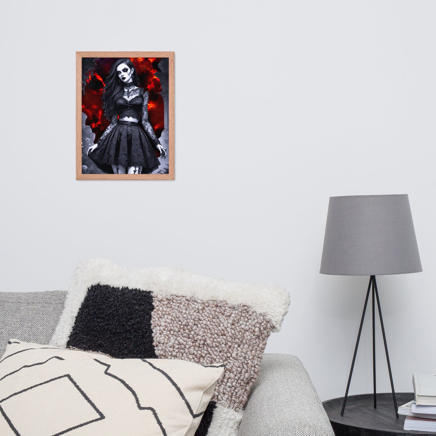 BW Marble V16 Framed Poster