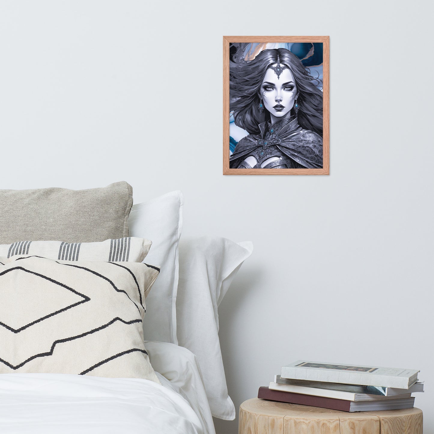BW Marble V13 Framed Poster