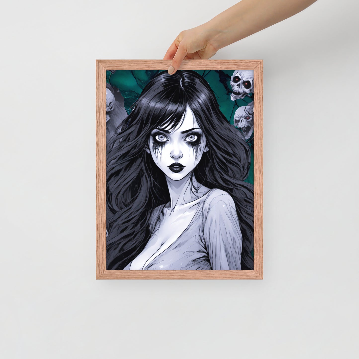 BW Marble V11 Framed Poster