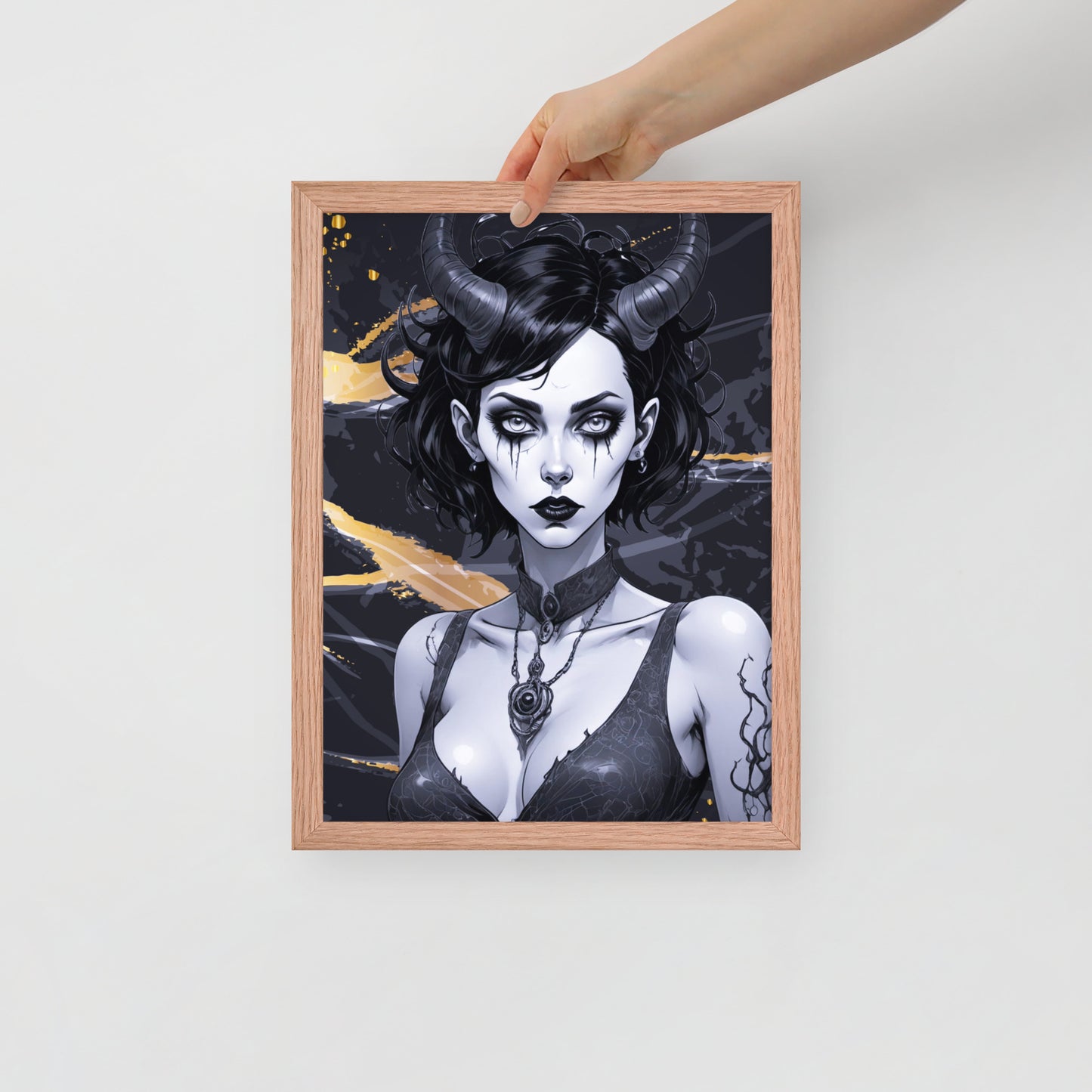 BW Marble V9 Framed Poster