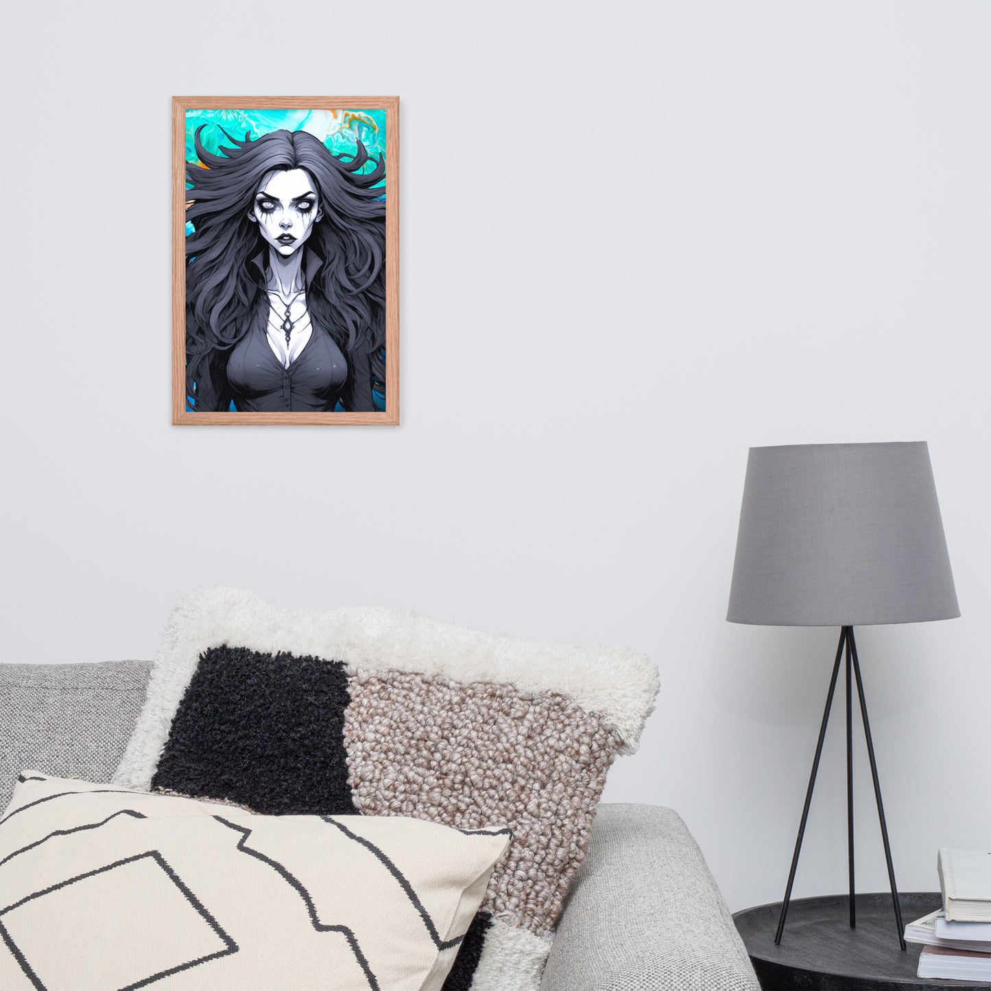 BW Marble V28 Framed Poster