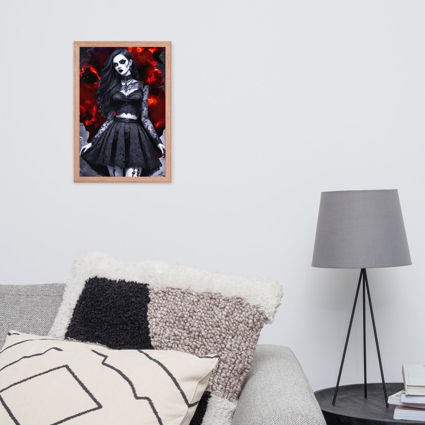 BW Marble V16 Framed Poster