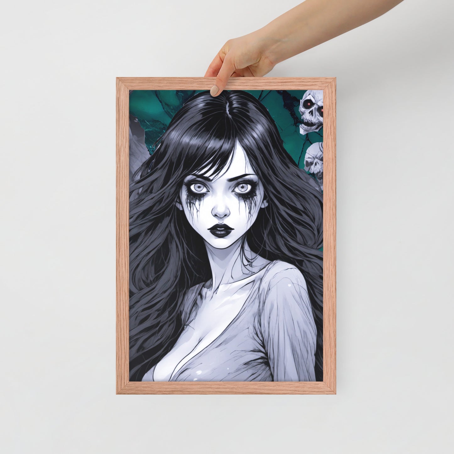BW Marble V11 Framed Poster