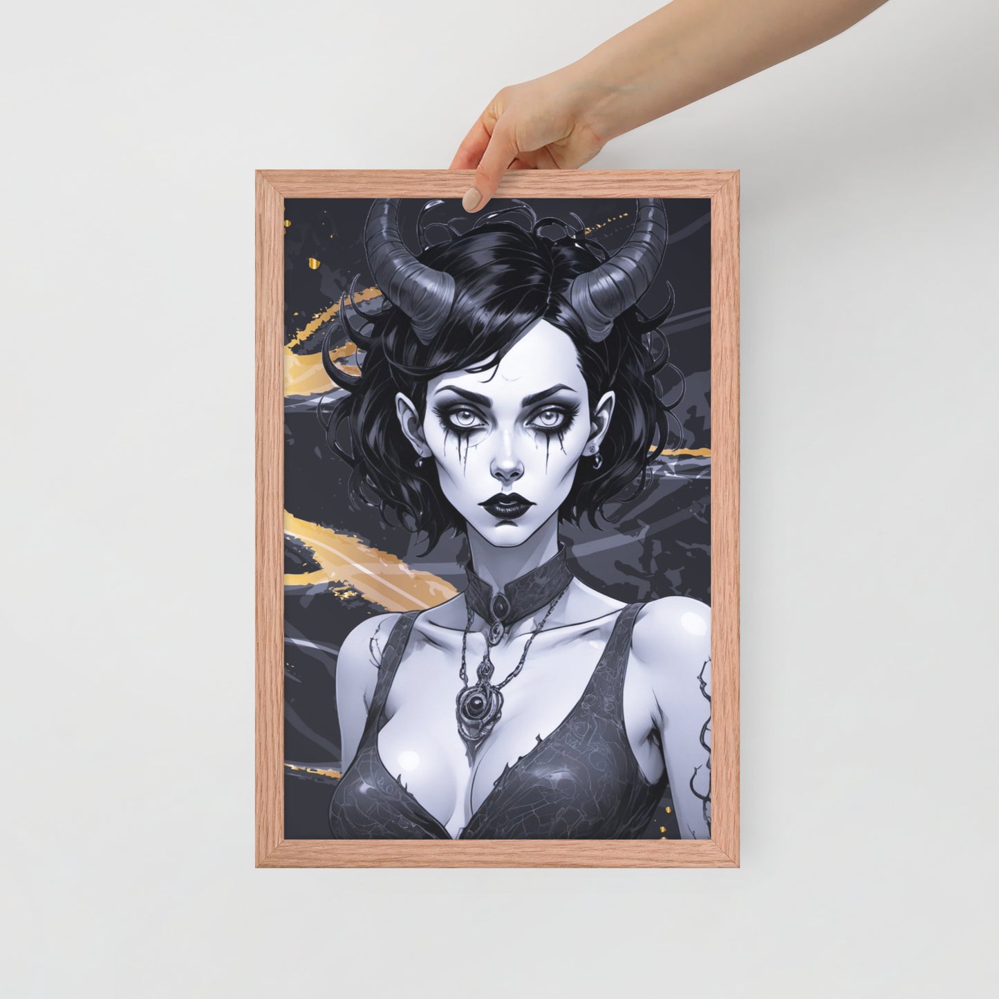 BW Marble V9 Framed Poster