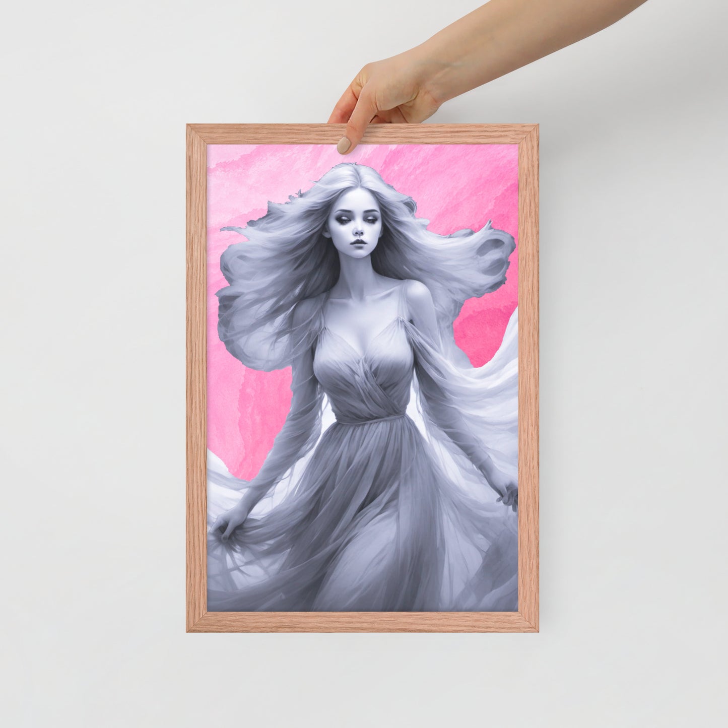 BW Marble V8 Framed Poster