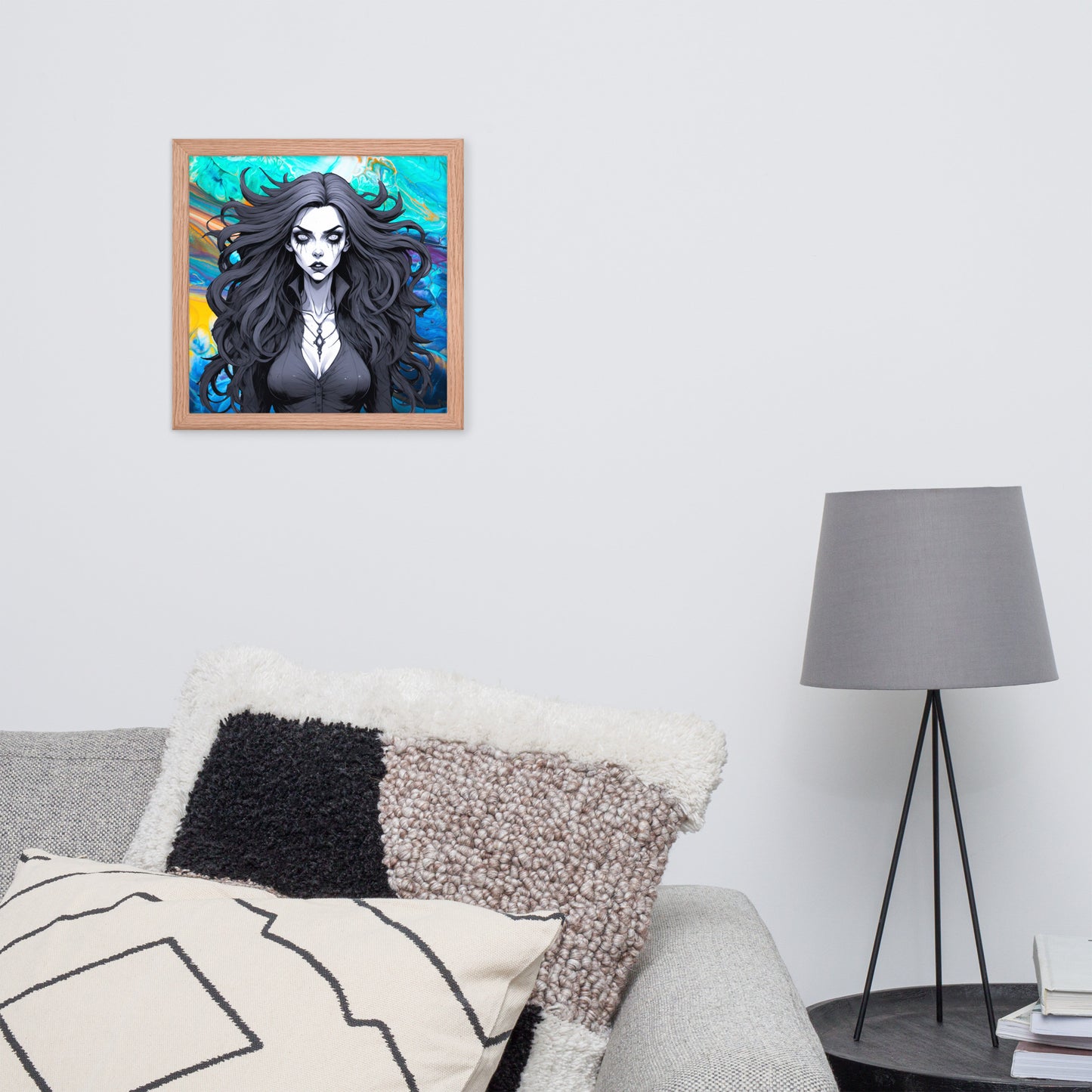 BW Marble V28 Framed Poster
