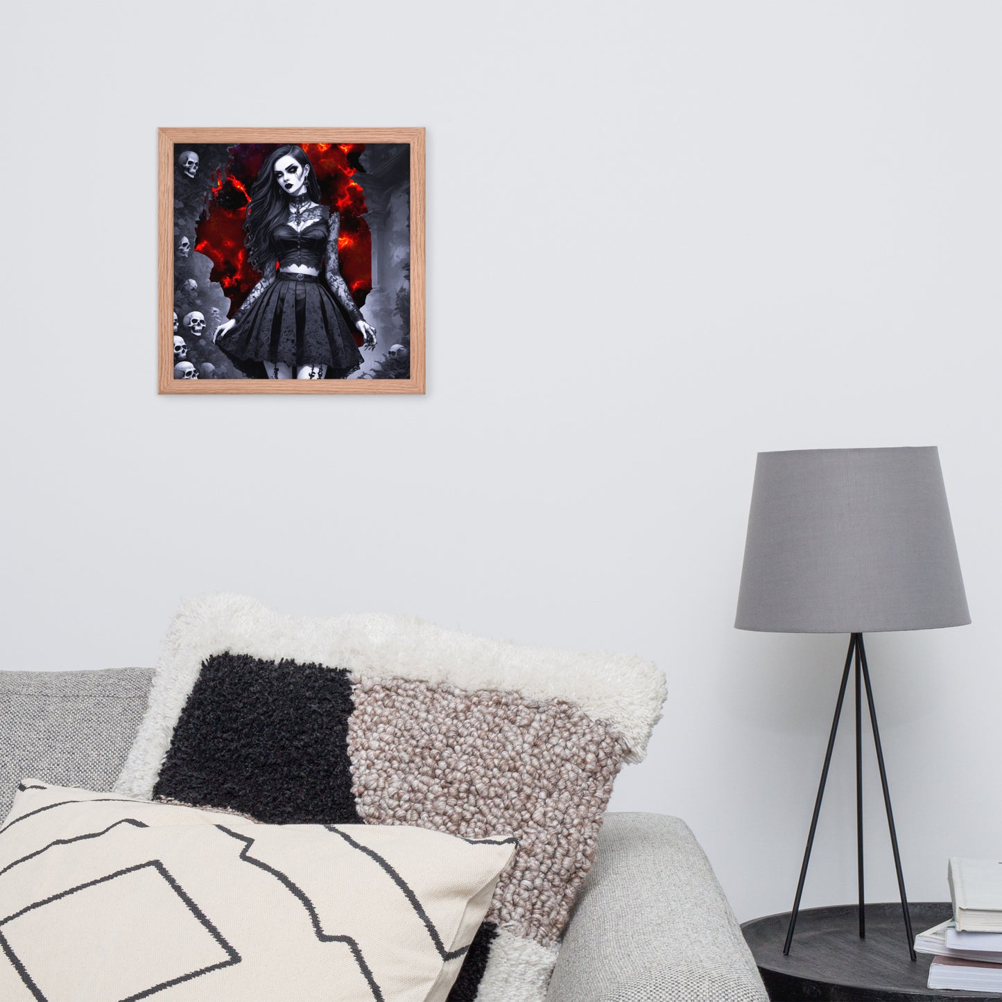 BW Marble V16 Framed Poster