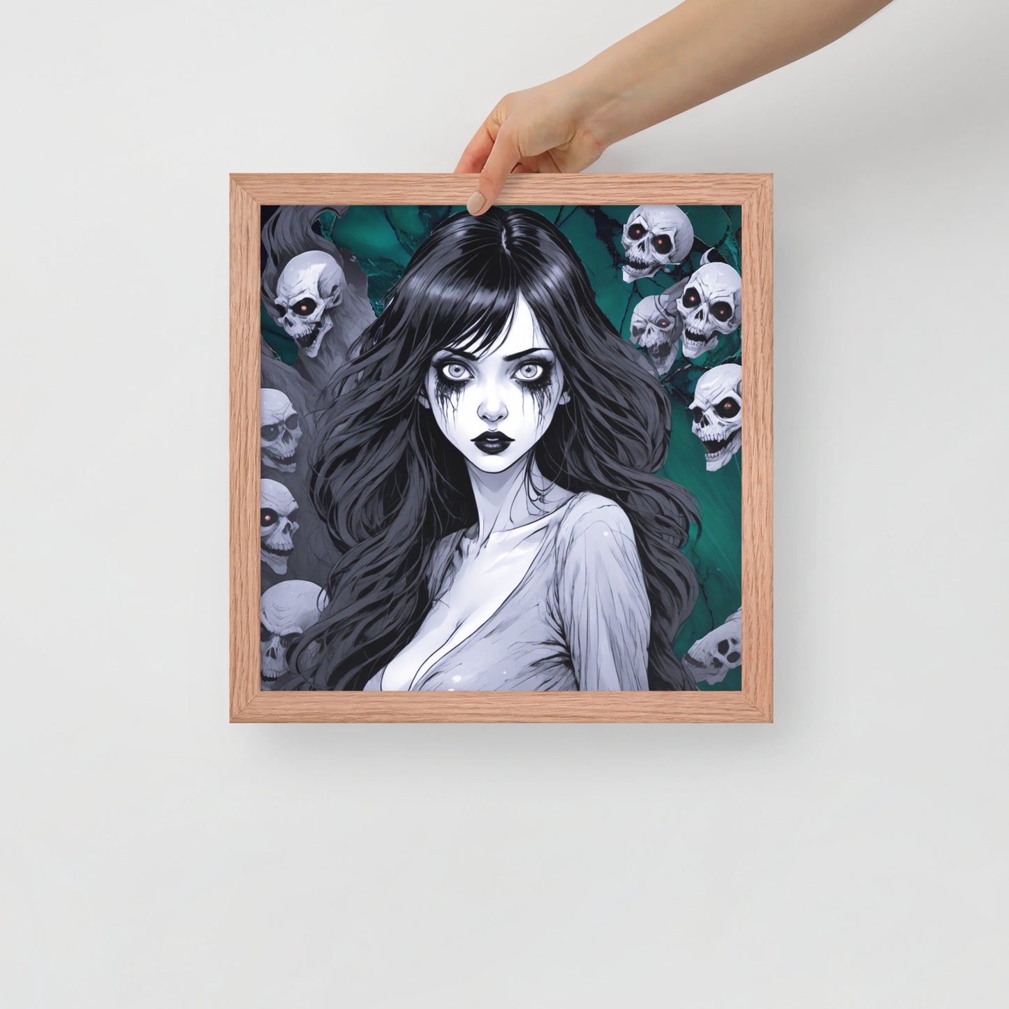 BW Marble V11 Framed Poster