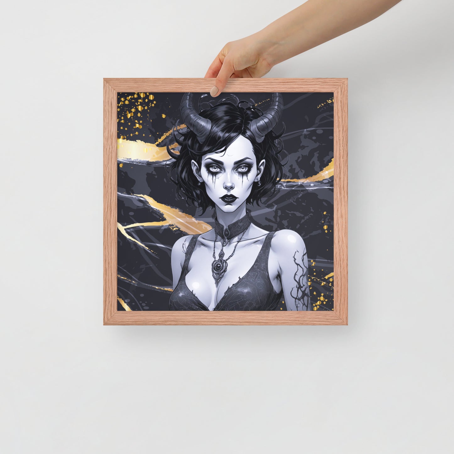 BW Marble V9 Framed Poster