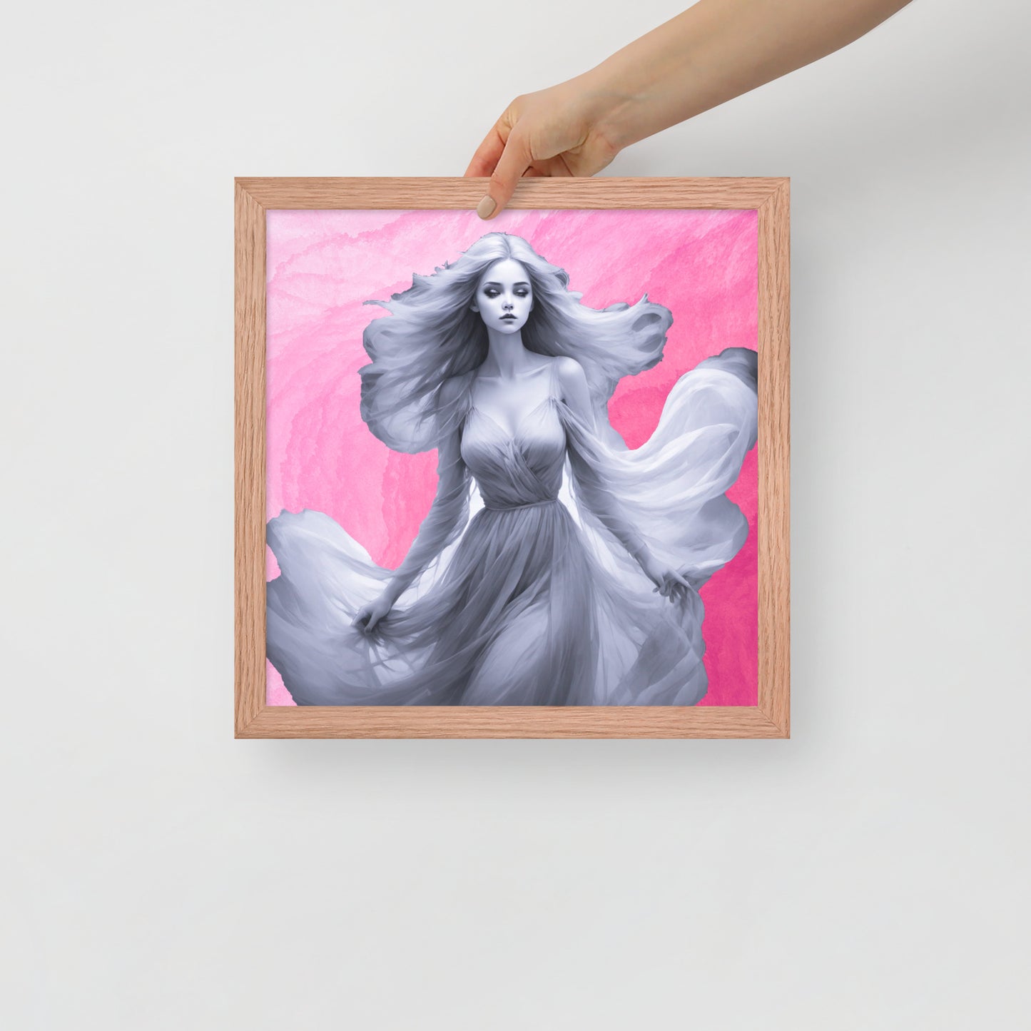 BW Marble V8 Framed Poster