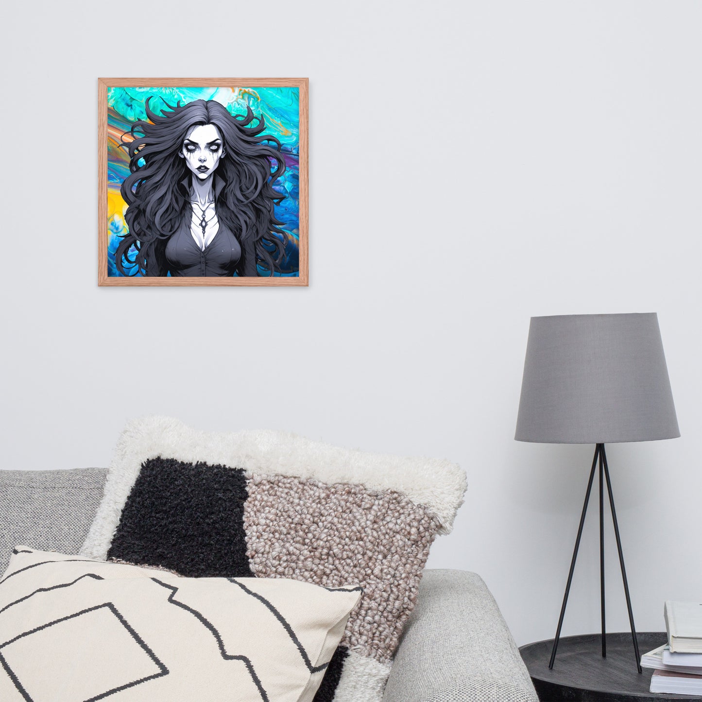 BW Marble V28 Framed Poster