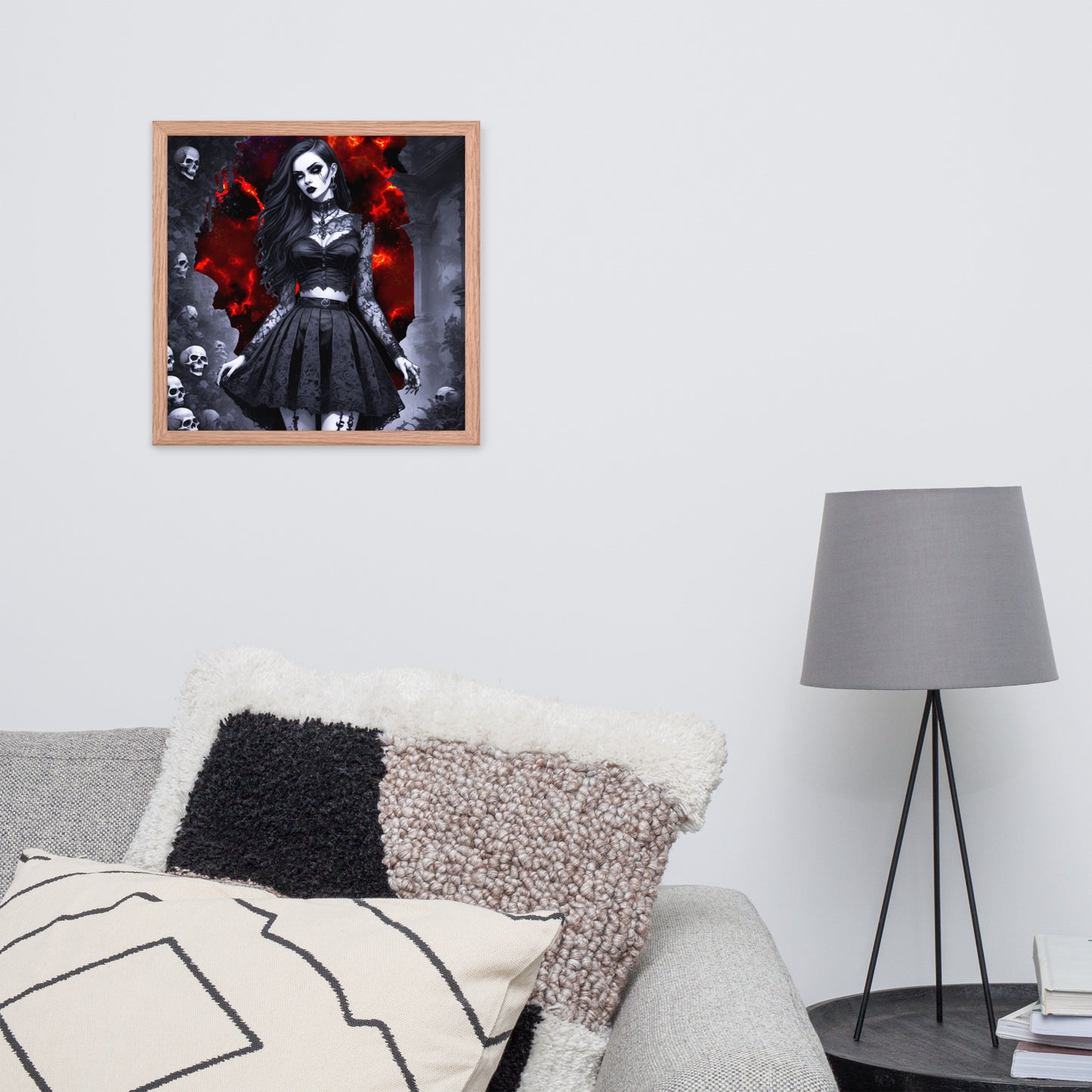 BW Marble V16 Framed Poster