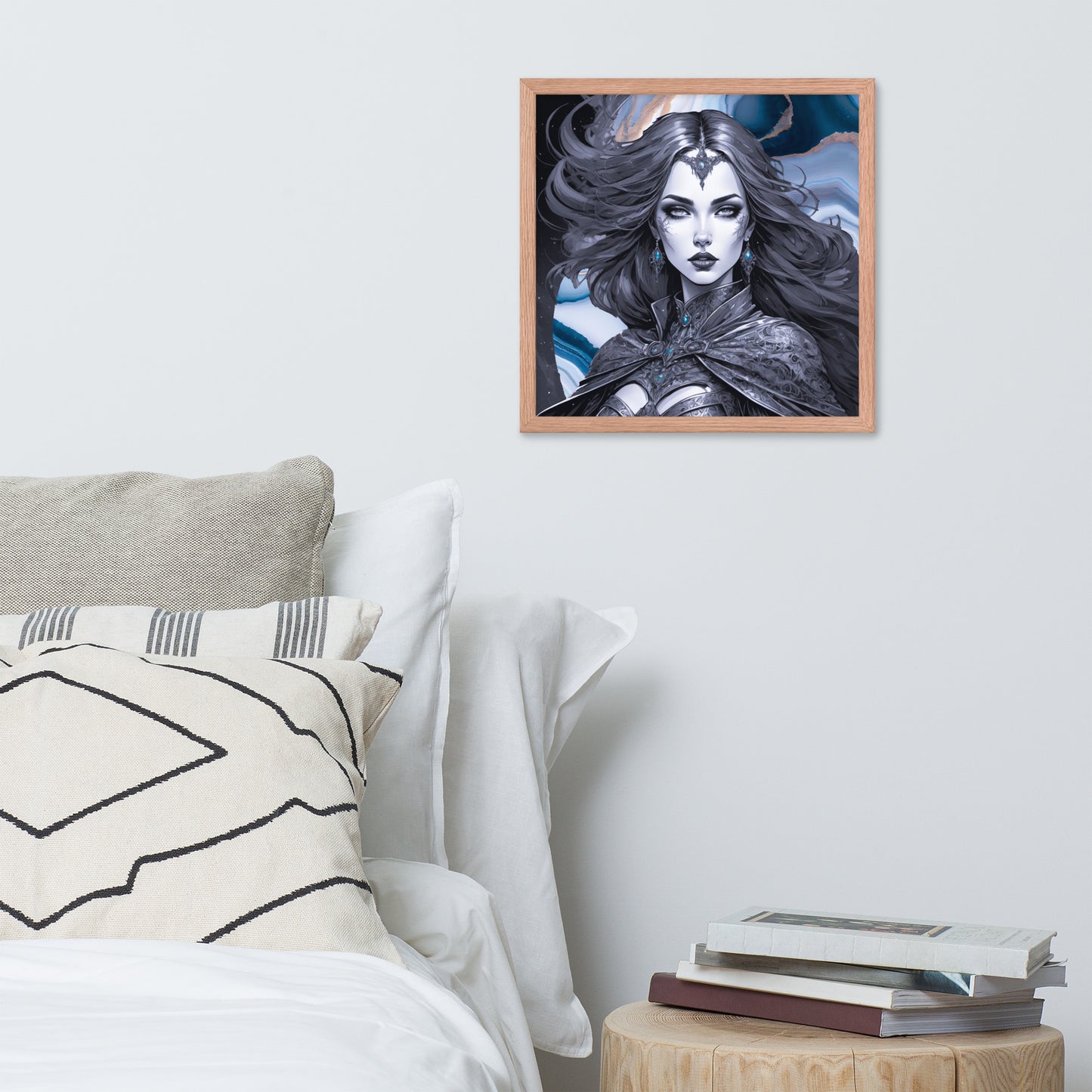 BW Marble V13 Framed Poster