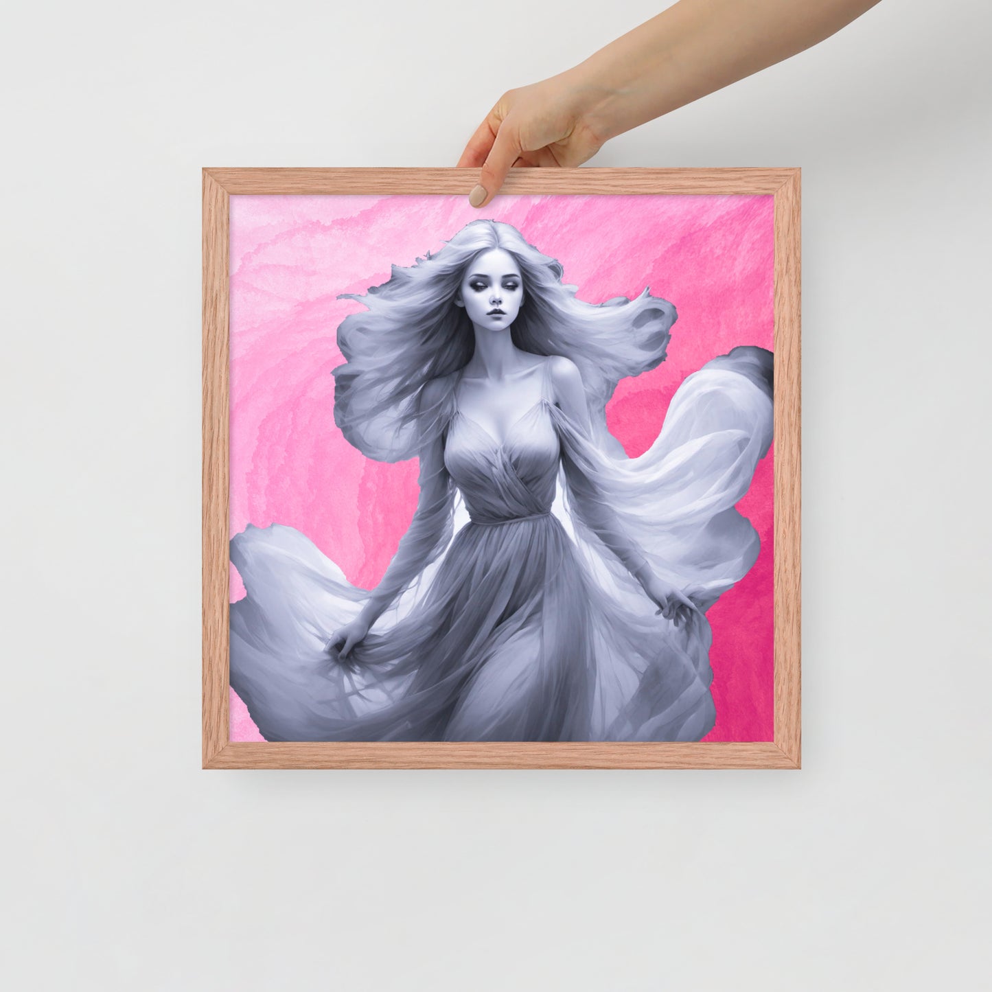 BW Marble V8 Framed Poster