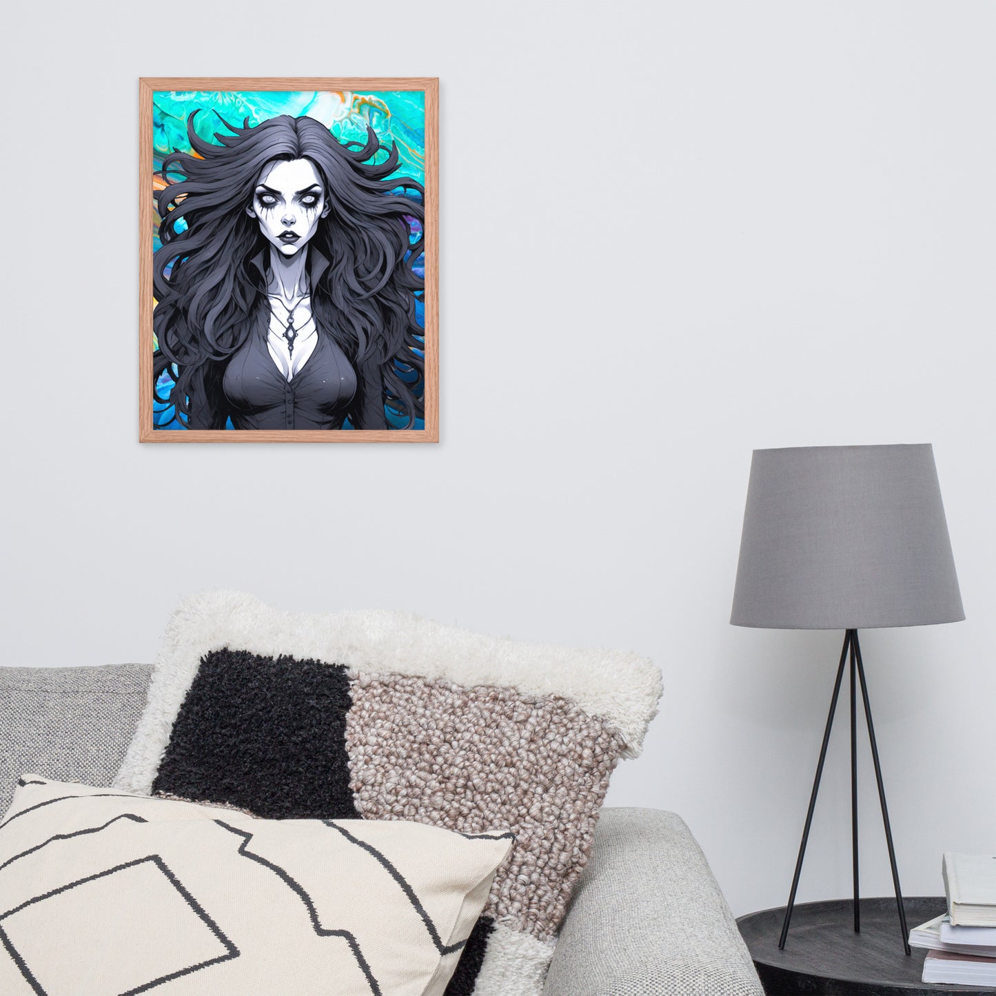 BW Marble V28 Framed Poster