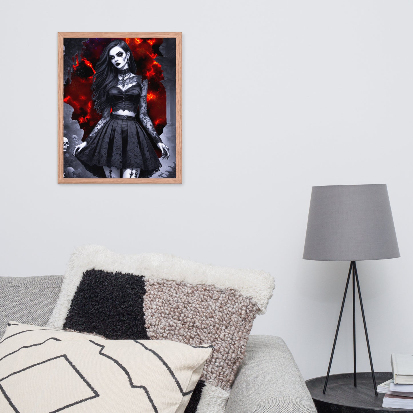 BW Marble V16 Framed Poster