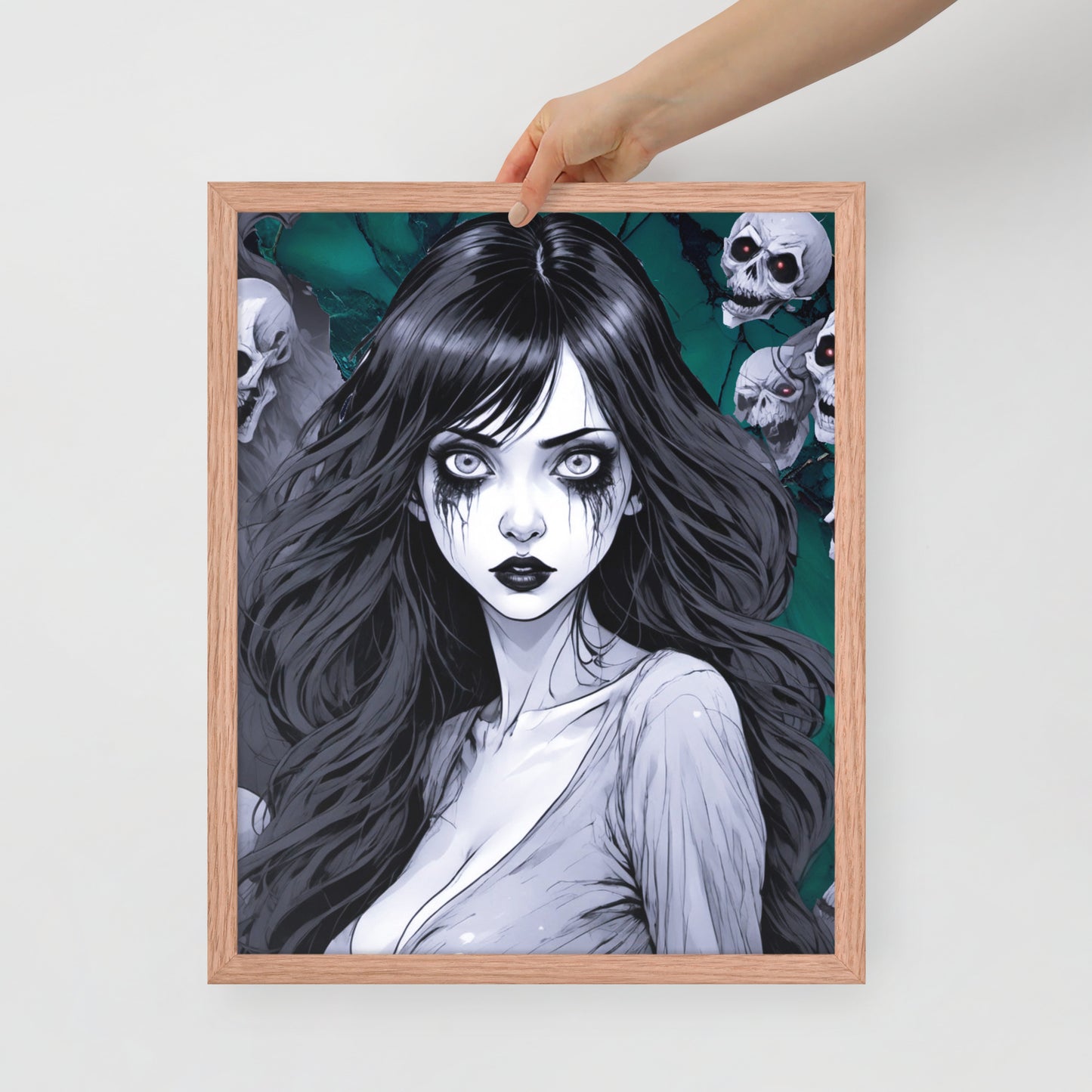BW Marble V11 Framed Poster