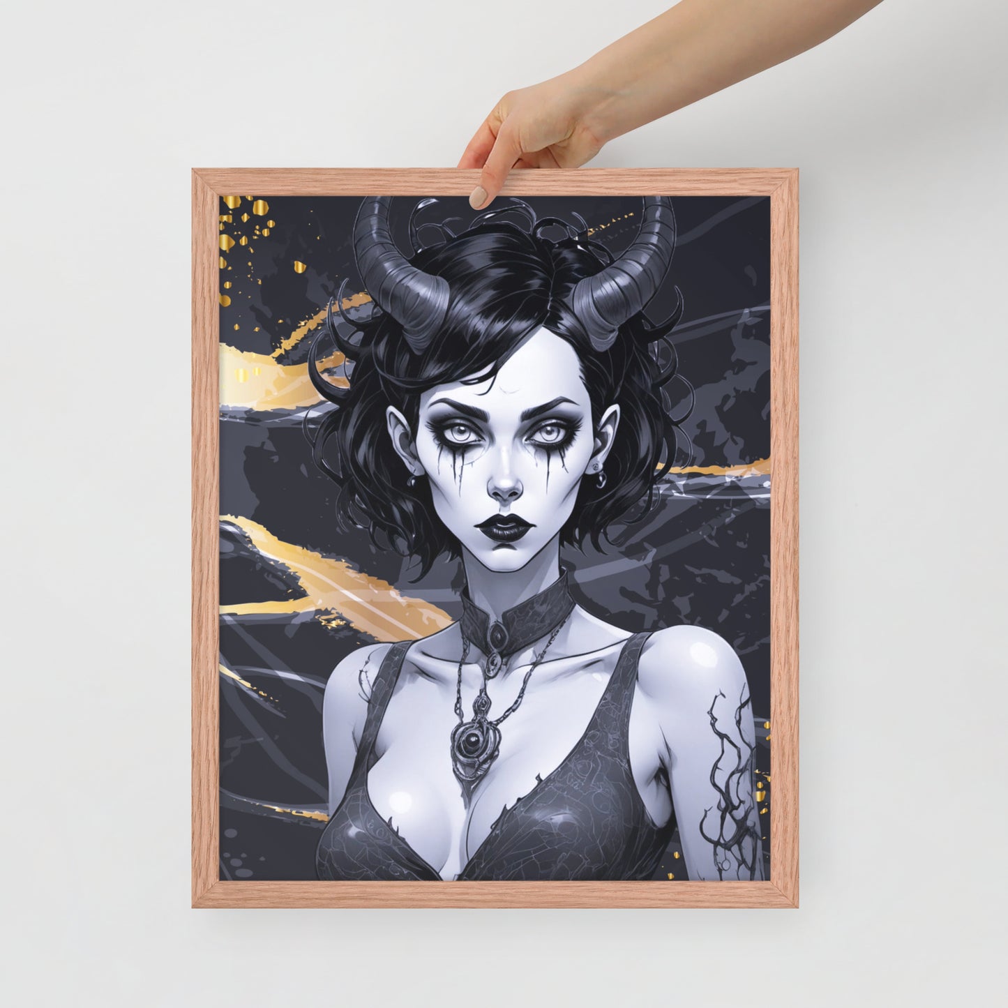 BW Marble V9 Framed Poster