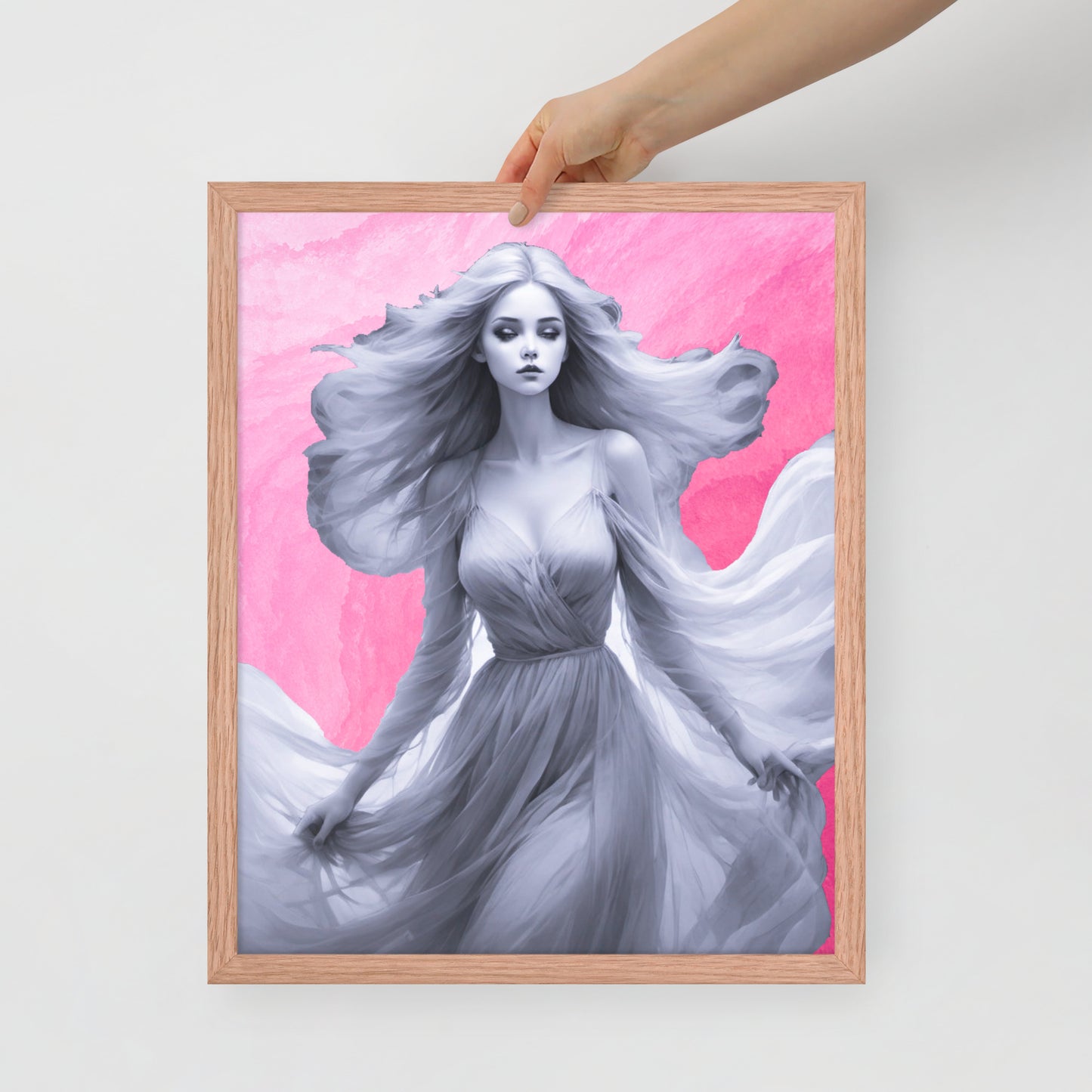 BW Marble V8 Framed Poster