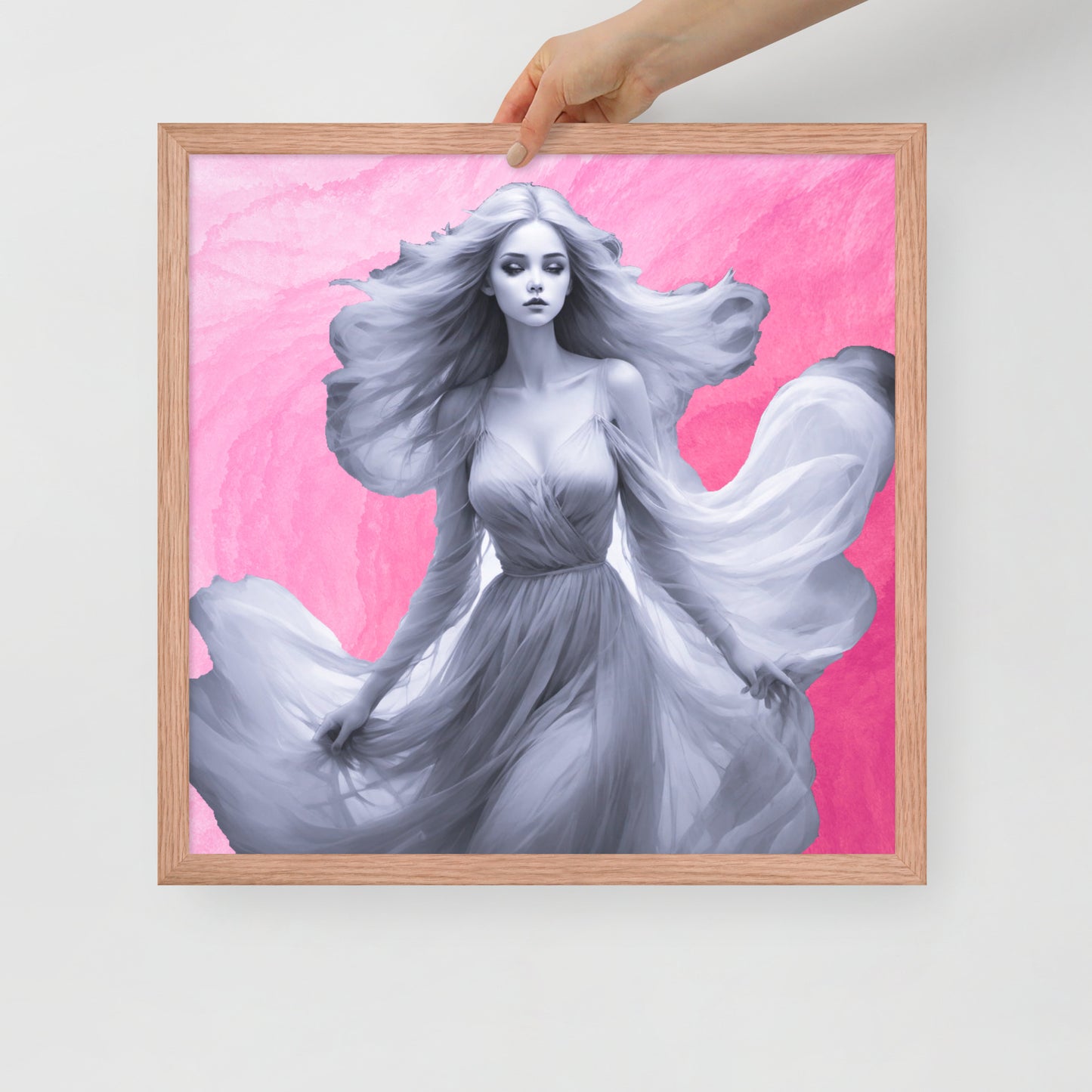 BW Marble V8 Framed Poster