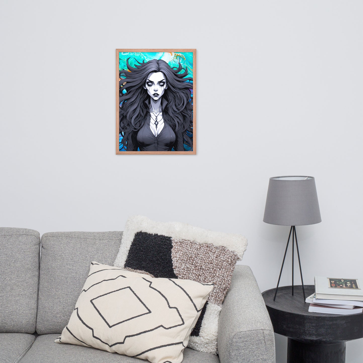 BW Marble V28 Framed Poster