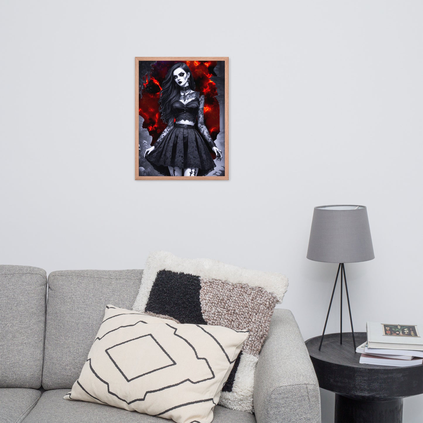 BW Marble V16 Framed Poster