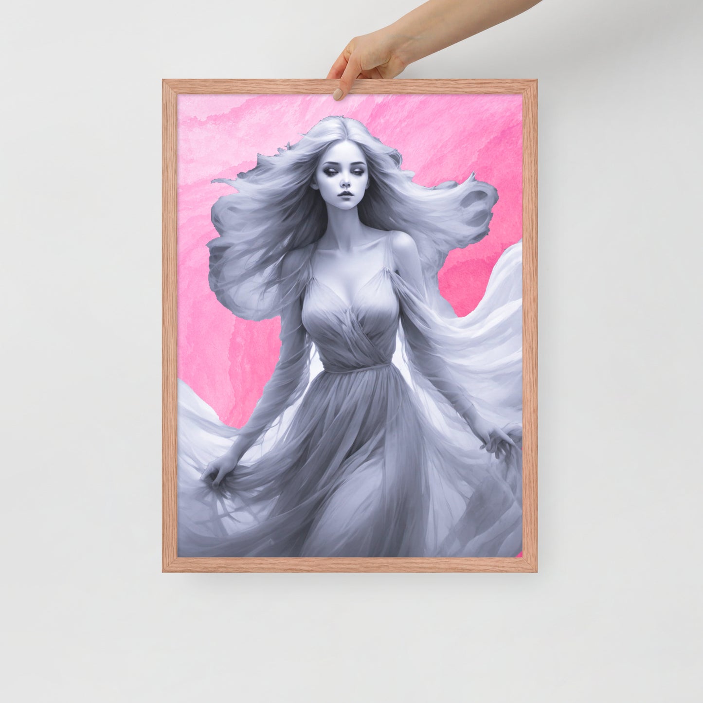 BW Marble V8 Framed Poster