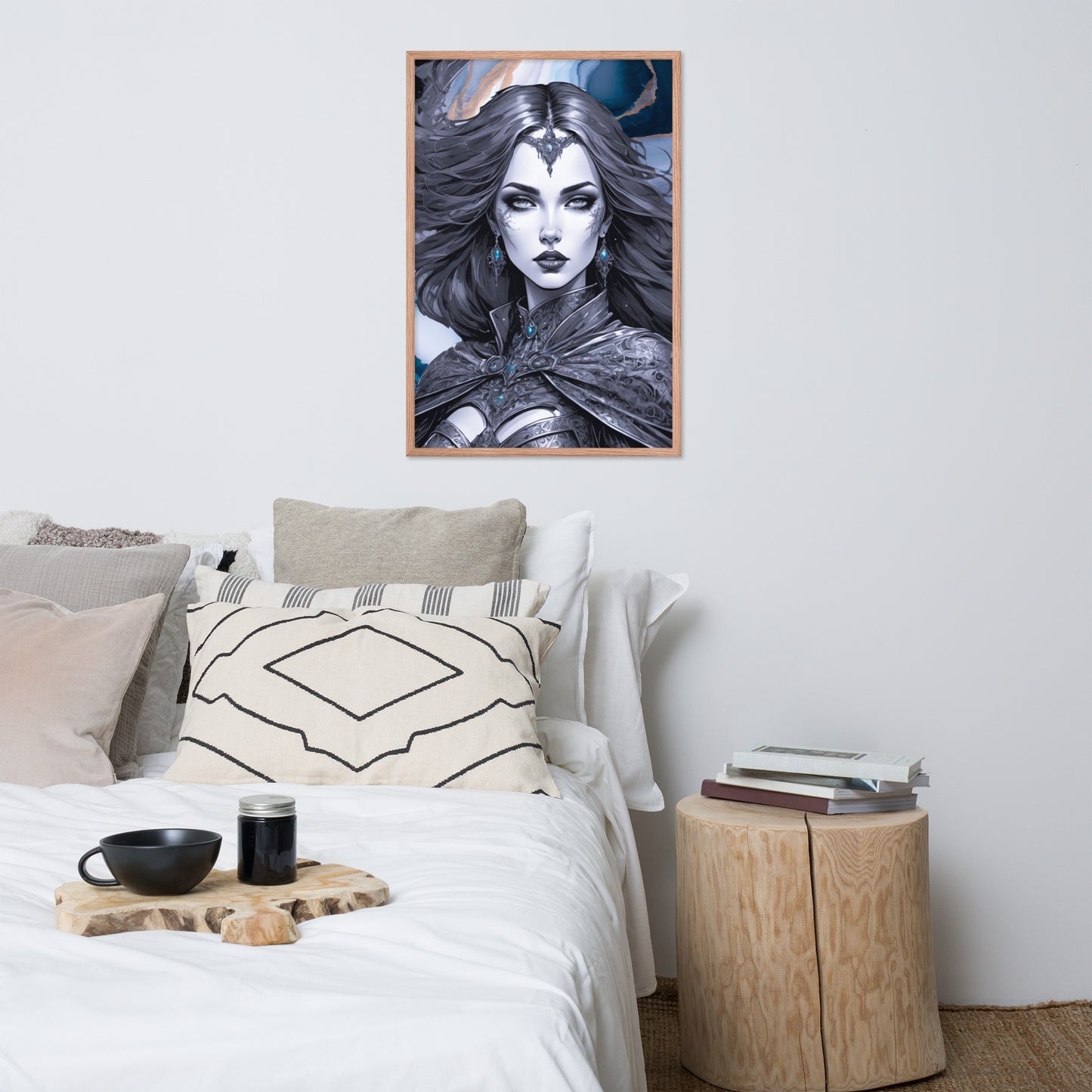 BW Marble V13 Framed Poster