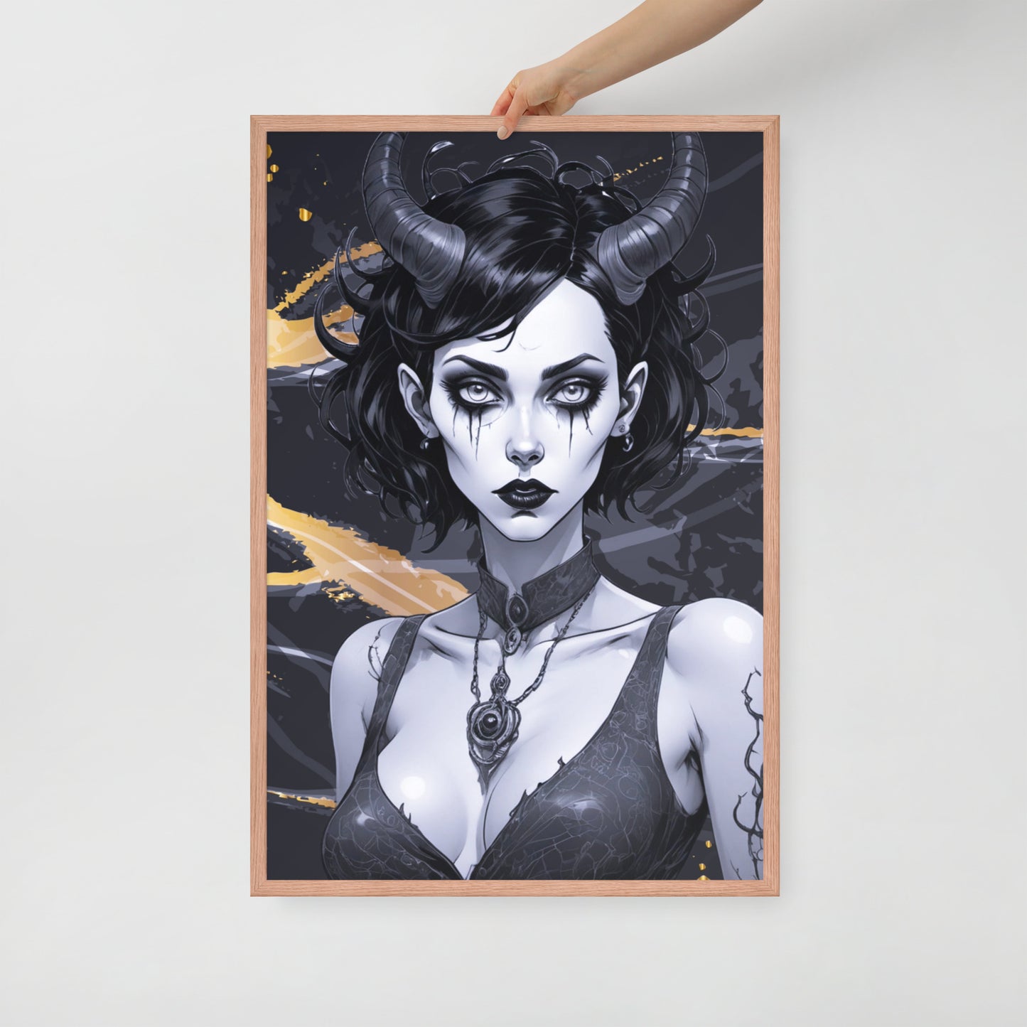 BW Marble V9 Framed Poster