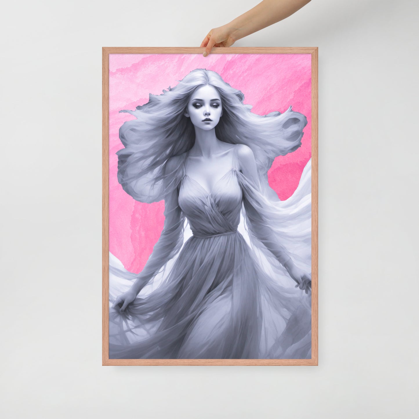 BW Marble V8 Framed Poster