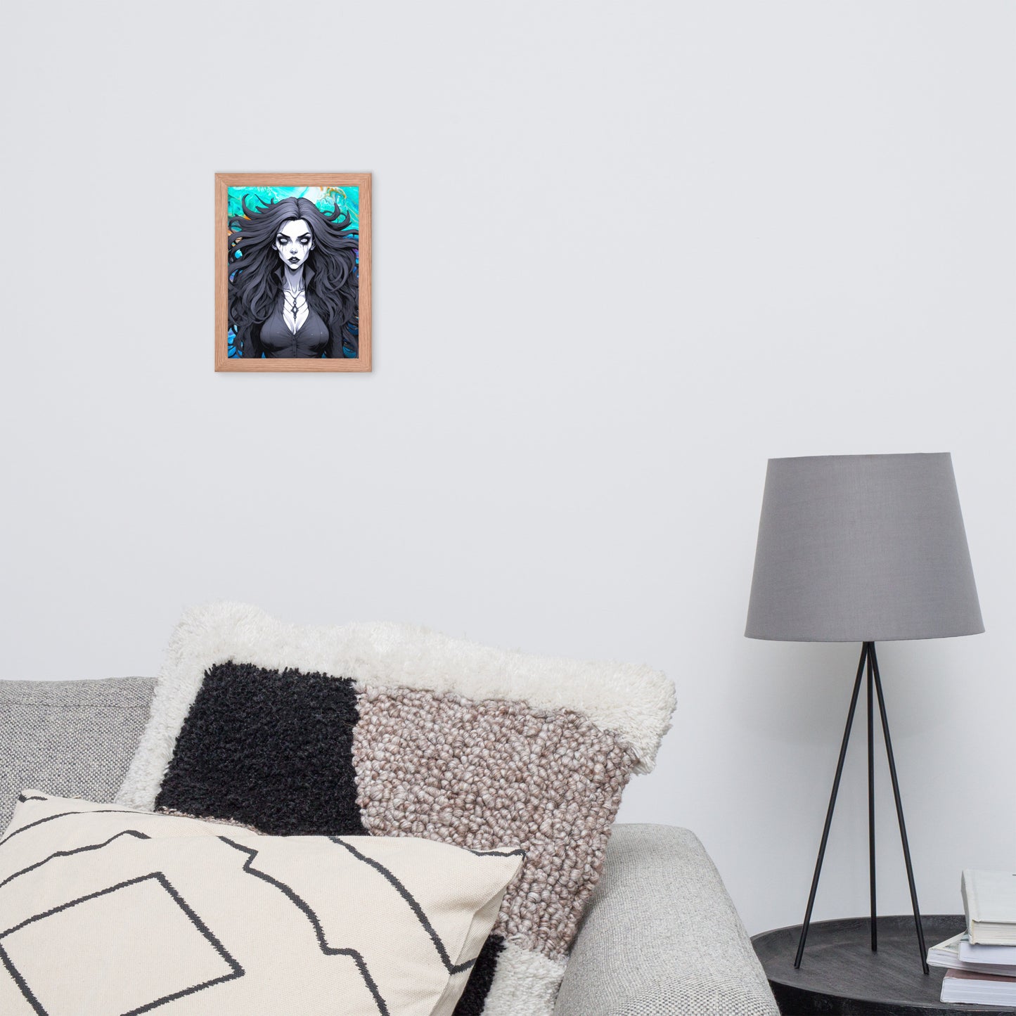 BW Marble V28 Framed Poster
