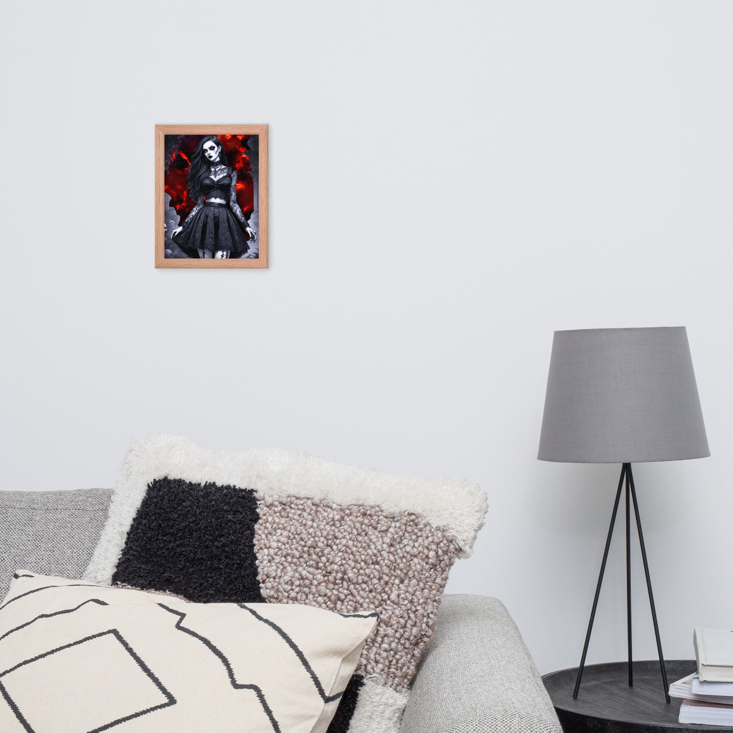 BW Marble V16 Framed Poster