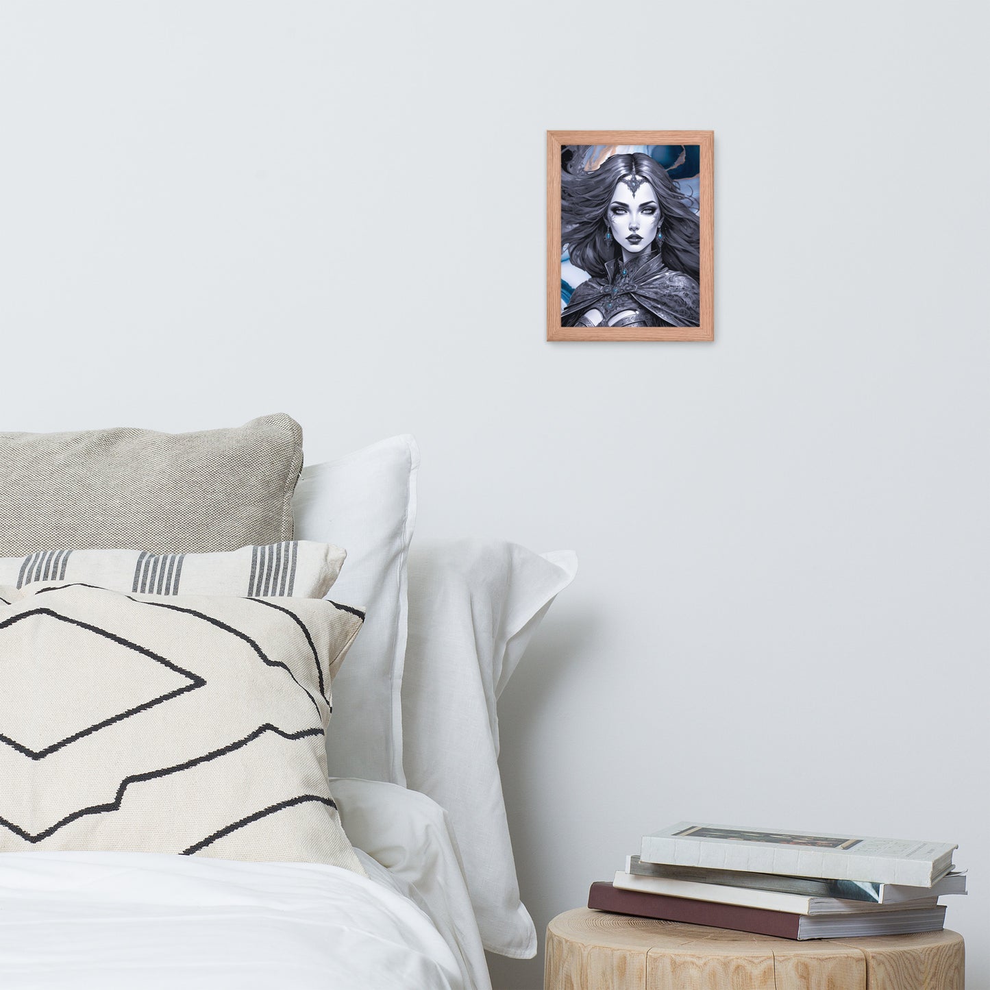 BW Marble V13 Framed Poster