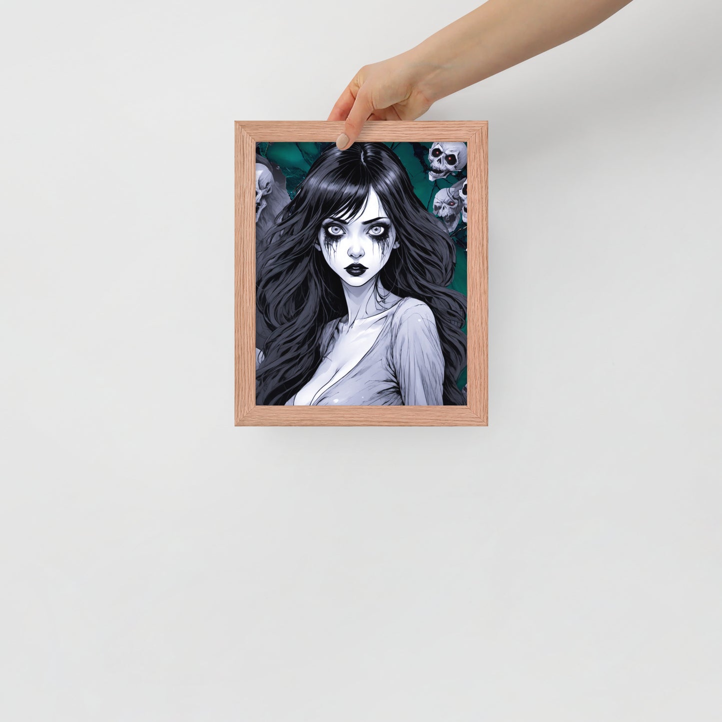 BW Marble V11 Framed Poster