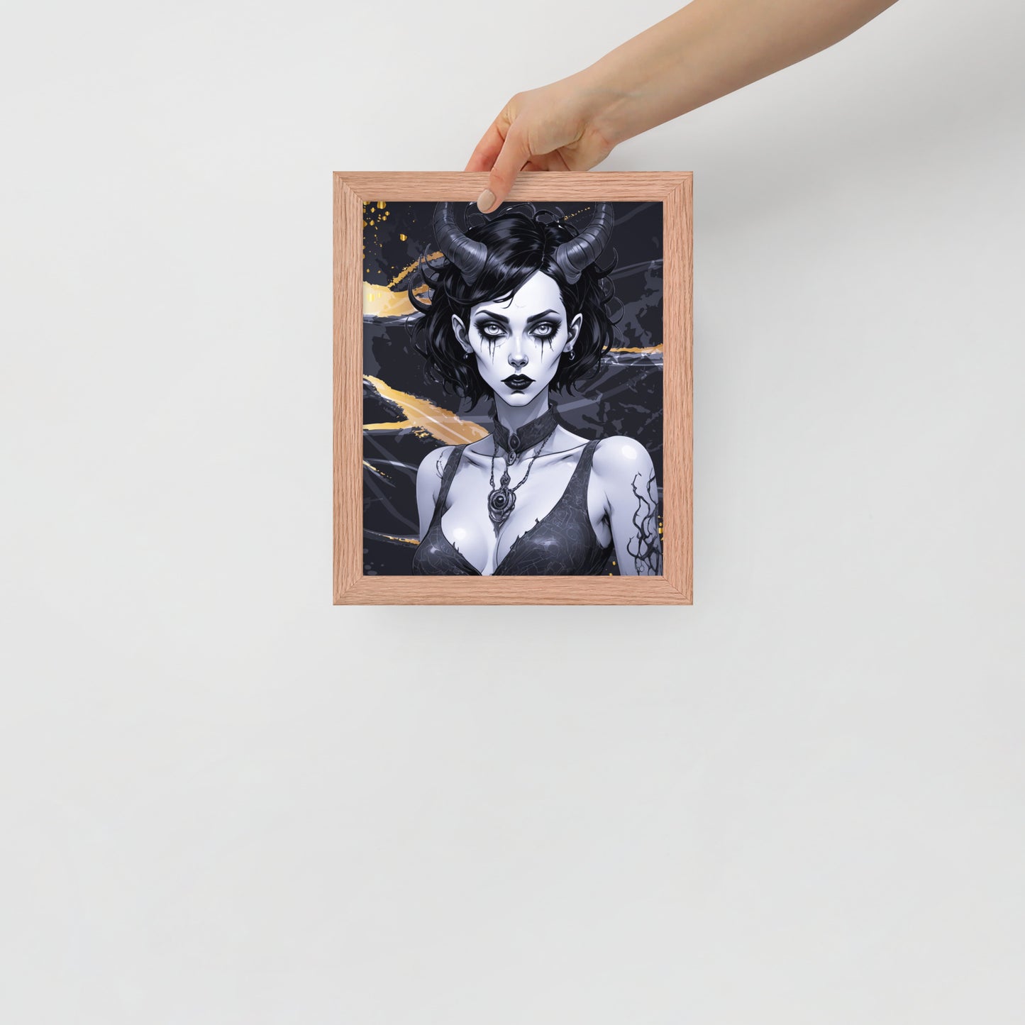 BW Marble V9 Framed Poster