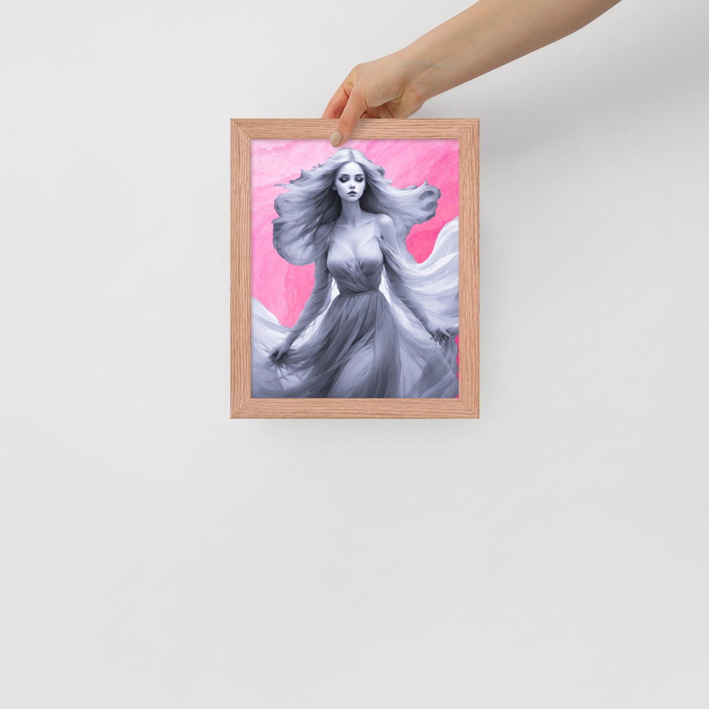 BW Marble V8 Framed Poster
