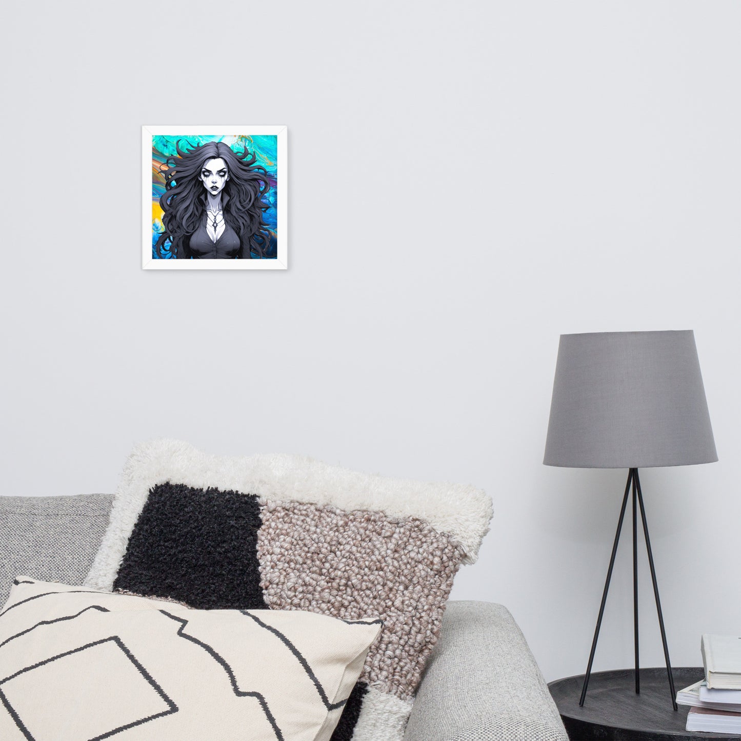 BW Marble V28 Framed Poster