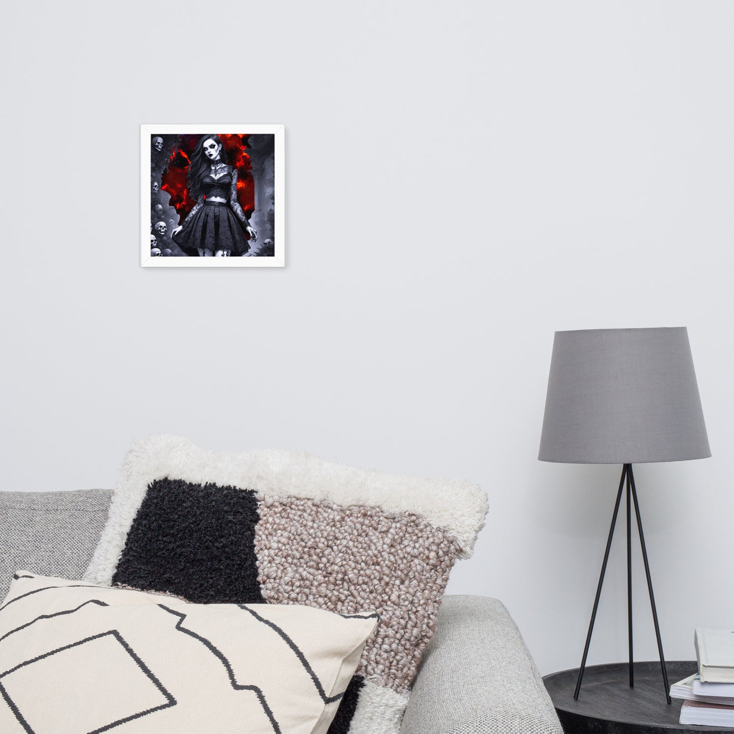 BW Marble V16 Framed Poster