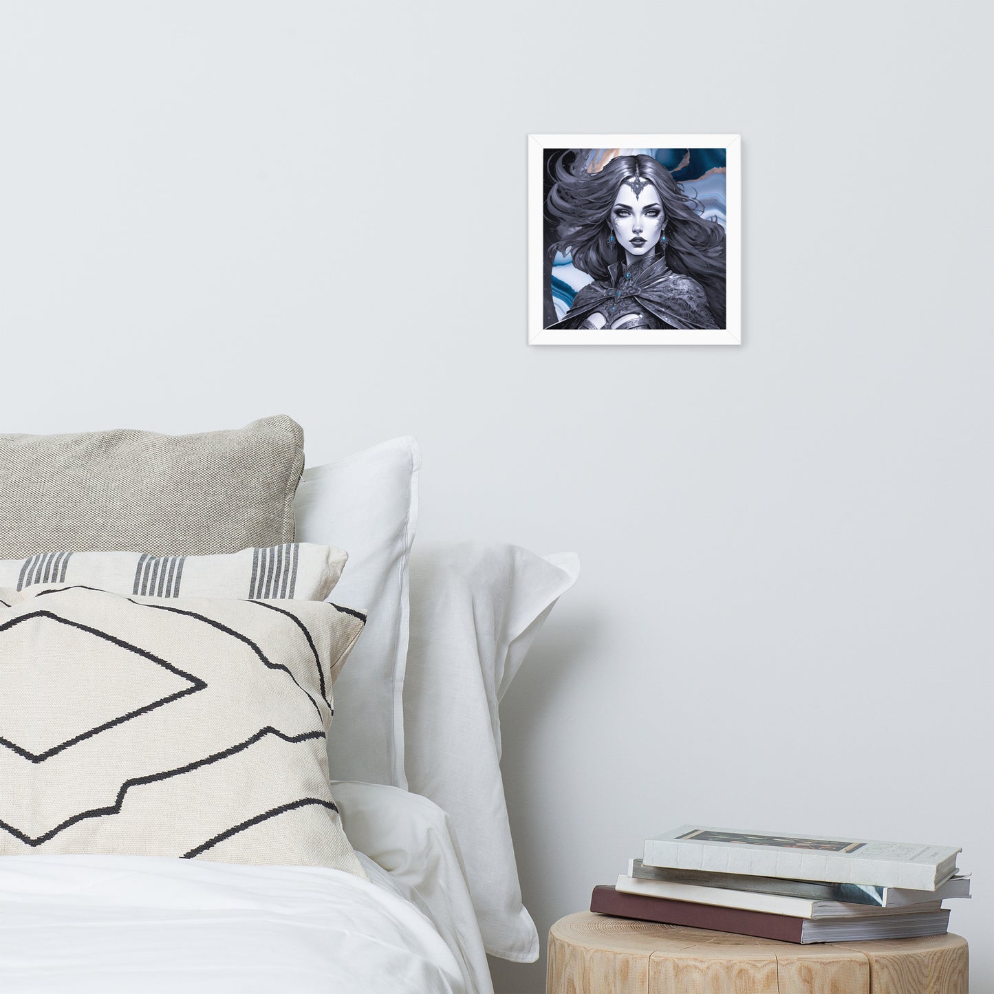 BW Marble V13 Framed Poster
