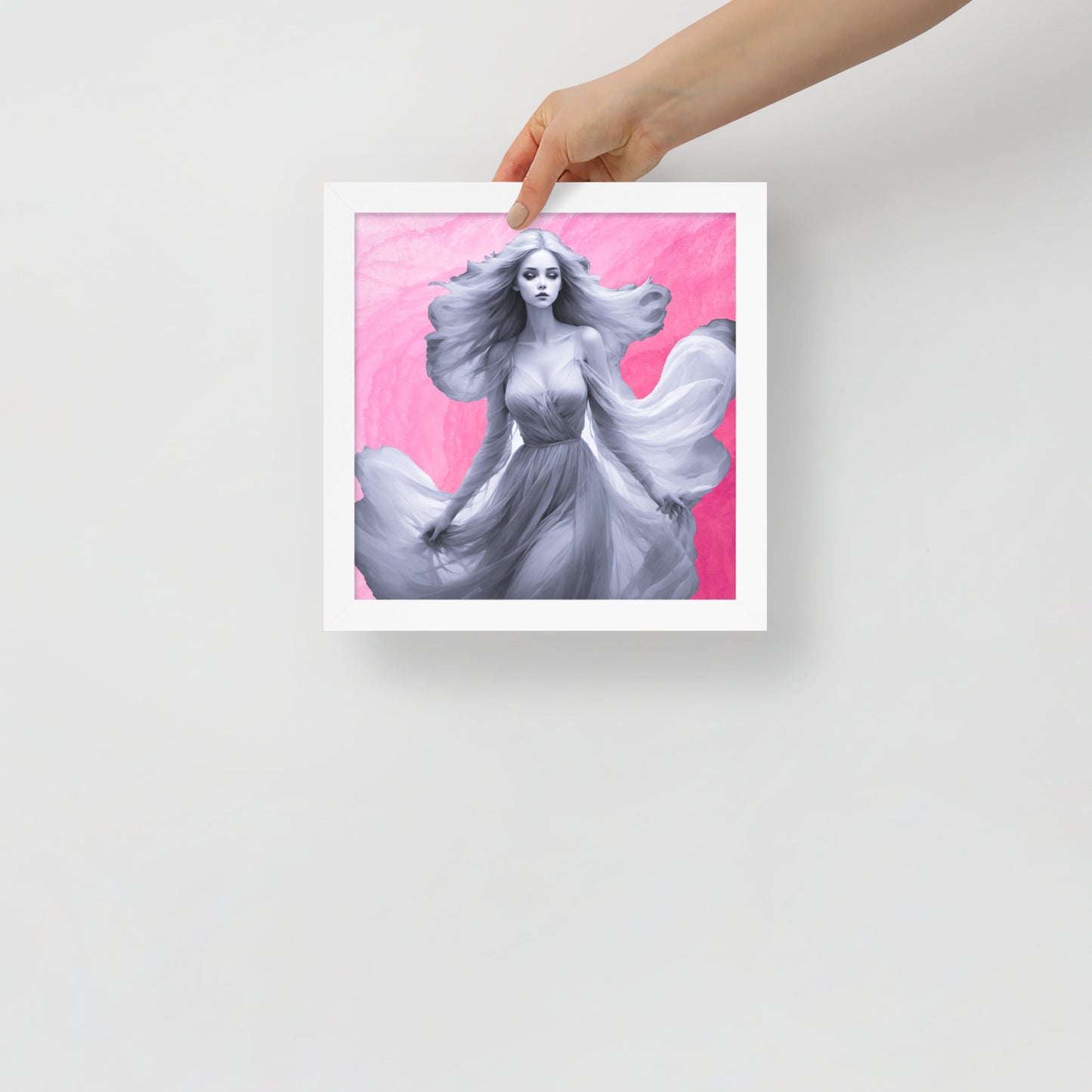 BW Marble V8 Framed Poster