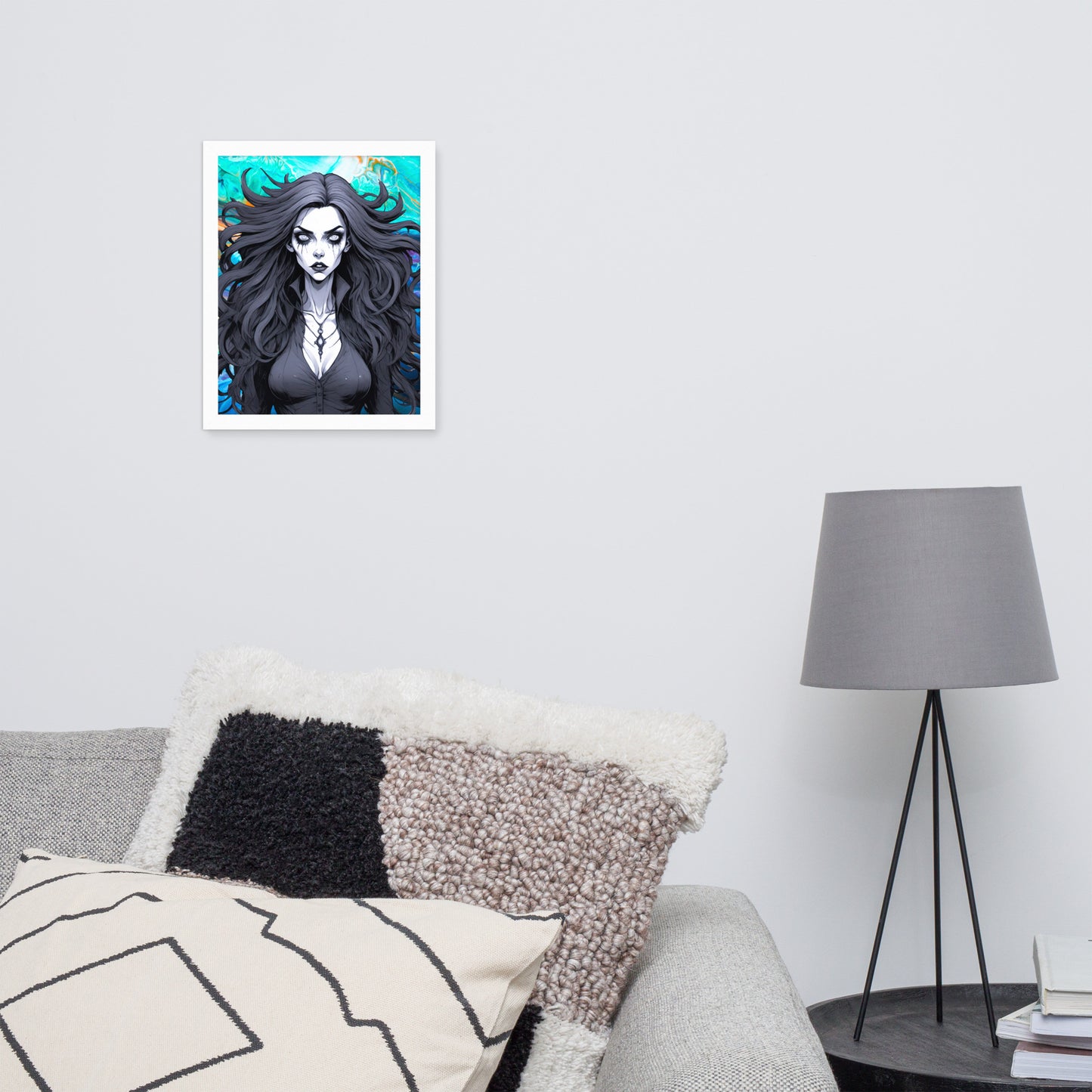 BW Marble V28 Framed Poster