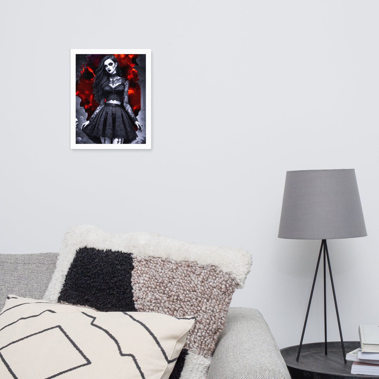 BW Marble V16 Framed Poster